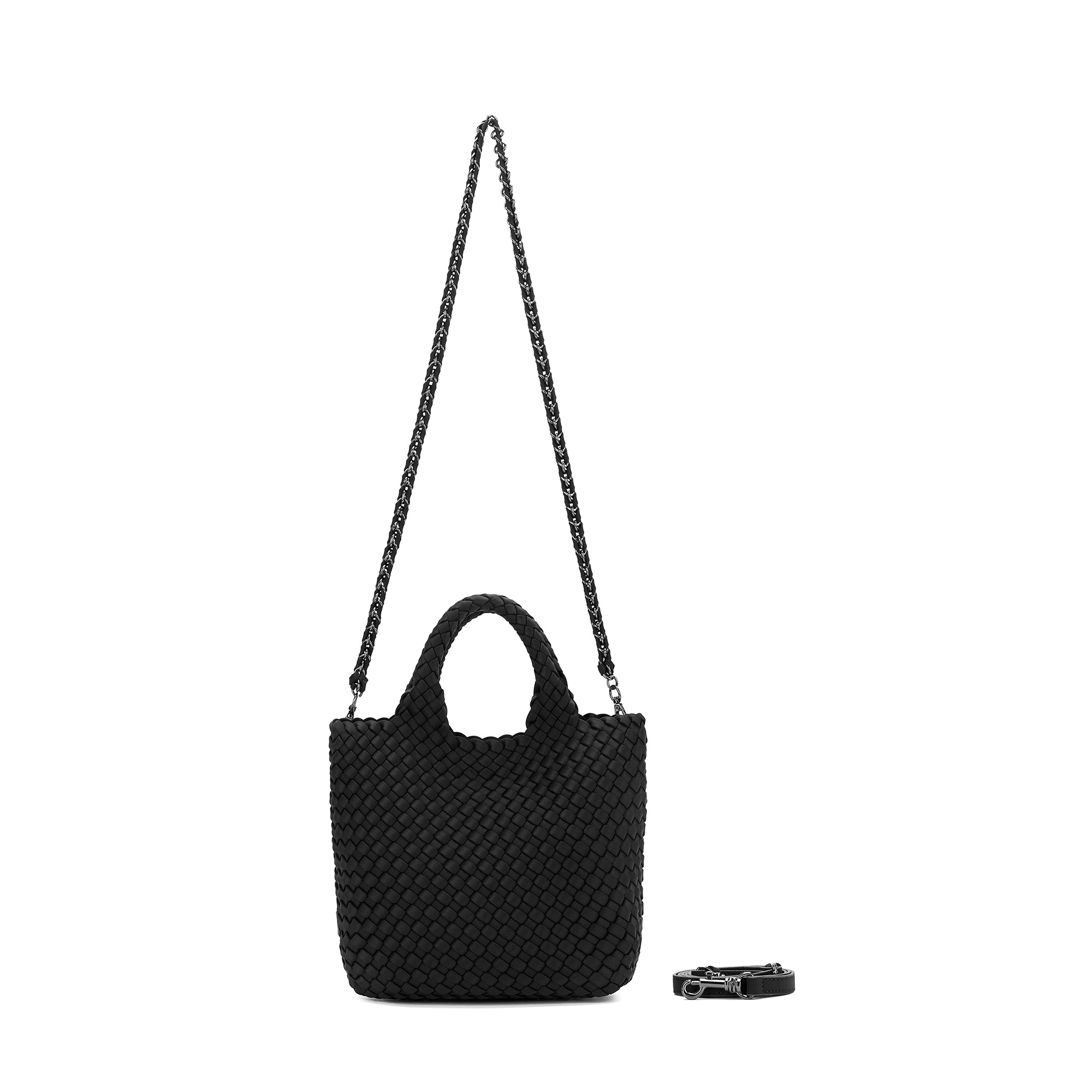 Riviera Black 2 Piece Mini Neoprene Tote Handbag