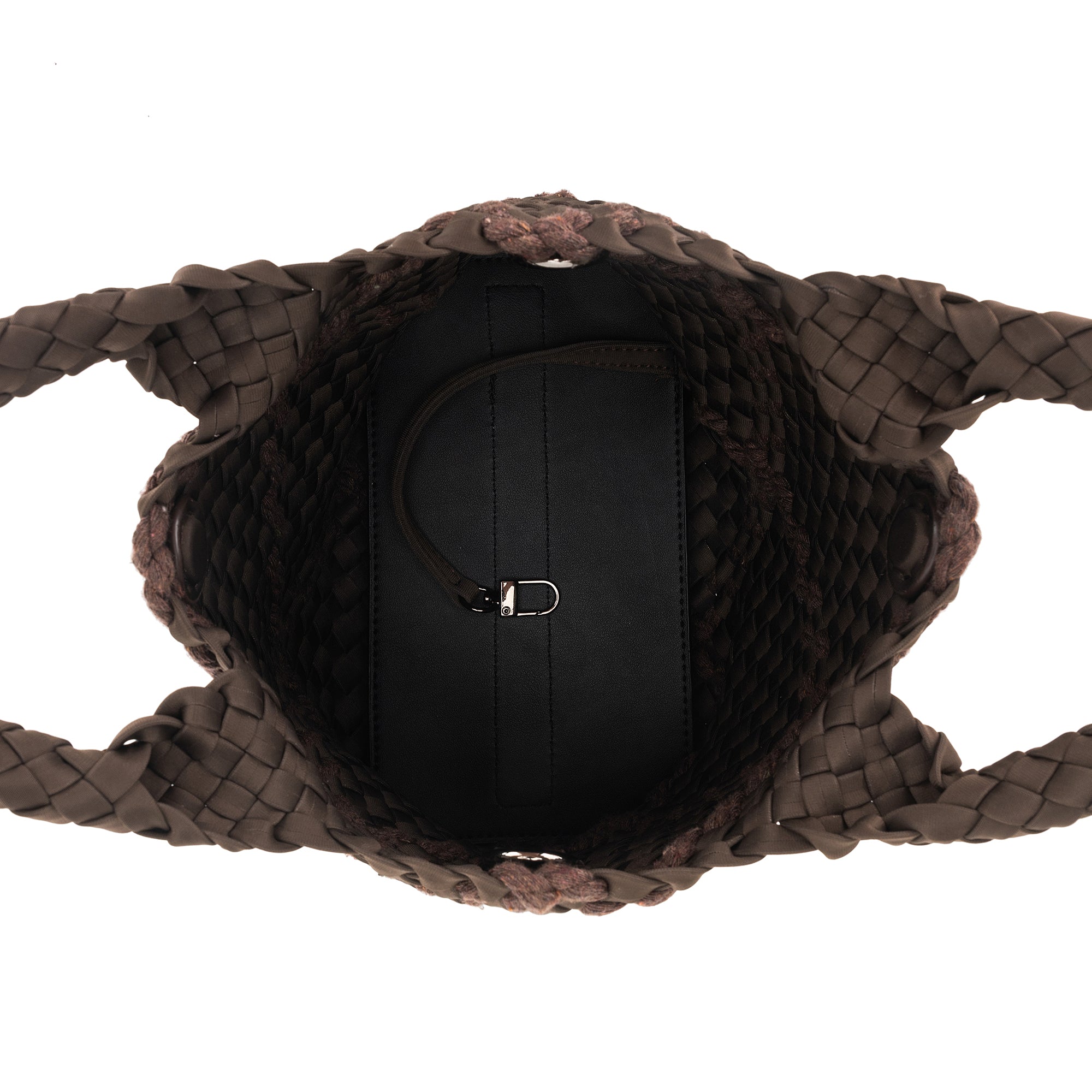 Panarea Chocolate Handwoven Neoprene Mini Tote