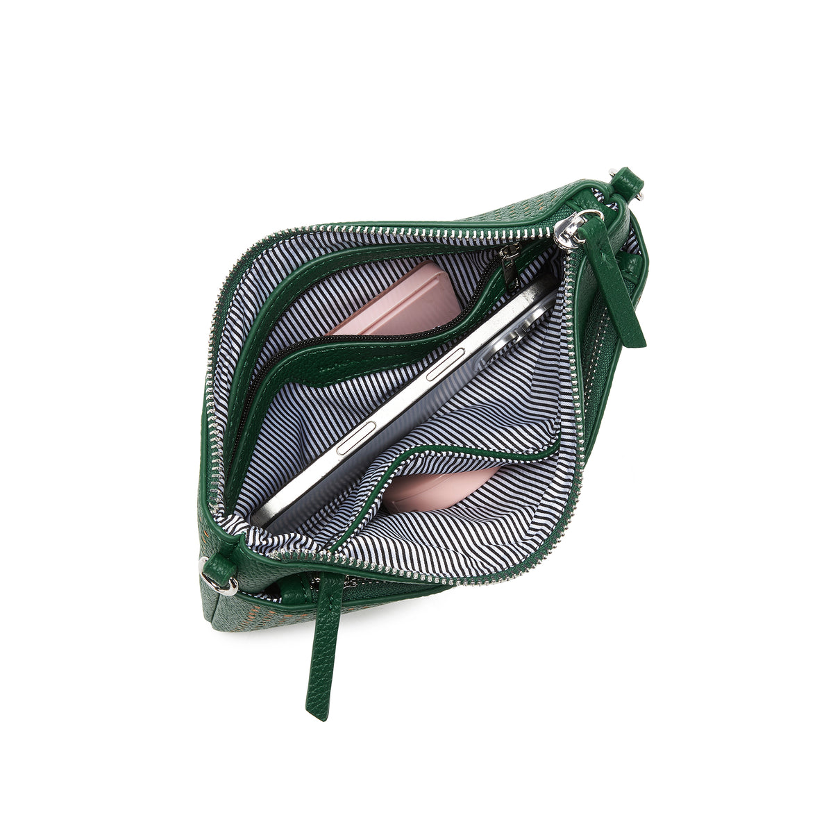 Milla Green Vegan Leather Crossbody & Clutch Bag