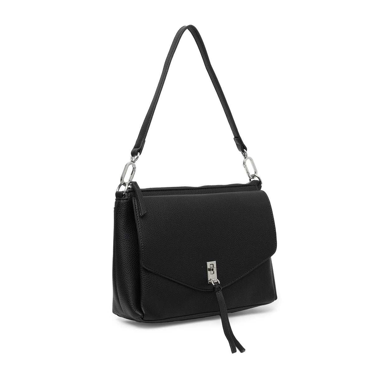 Becky Black Shoulder & Crossbody Bag | Soft Premium PU