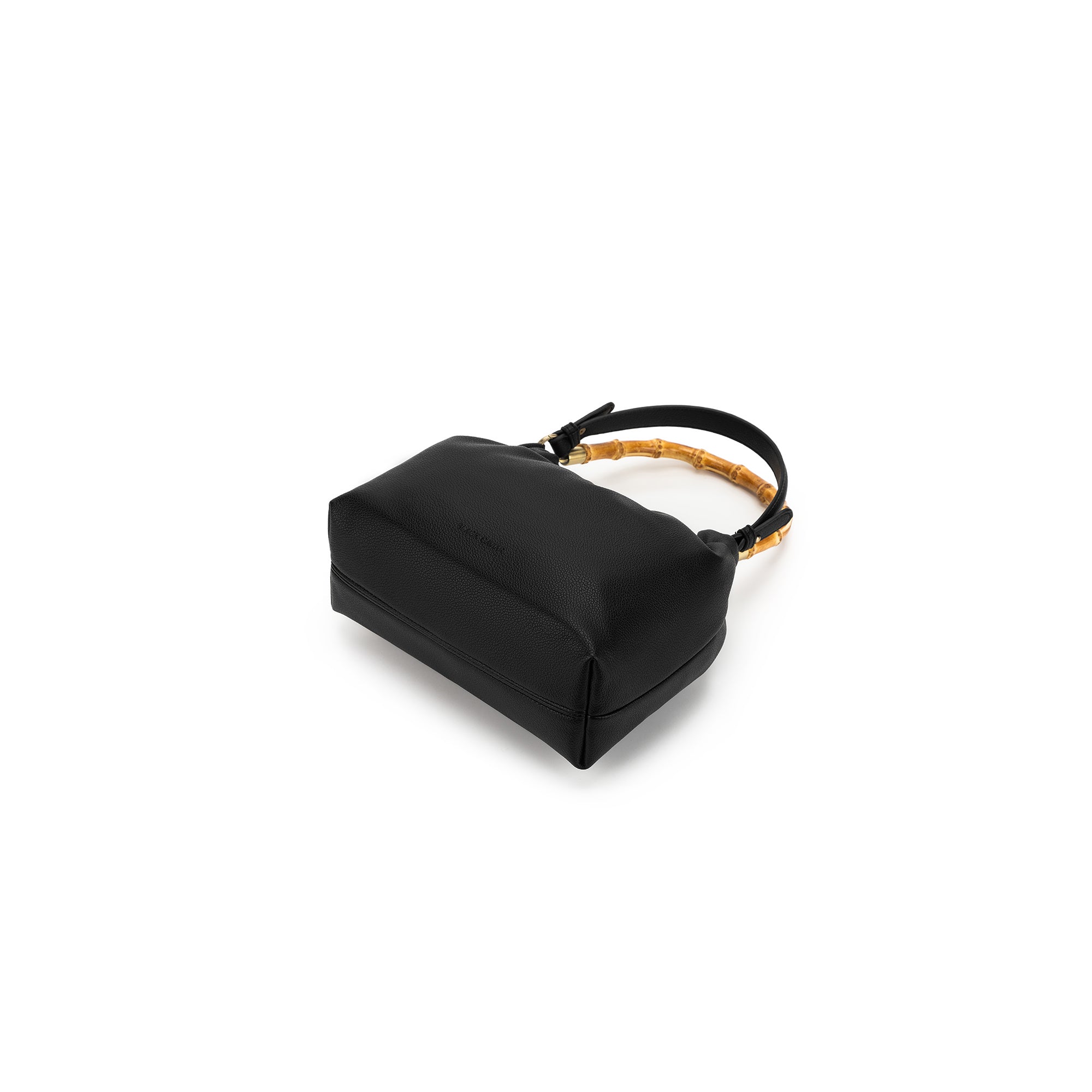 Catalina Black Bamboo Handle Crossbody Bag