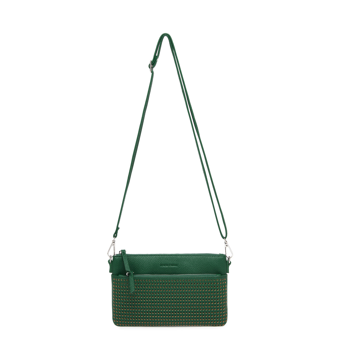 Milla Green Vegan Leather Crossbody & Clutch Bag
