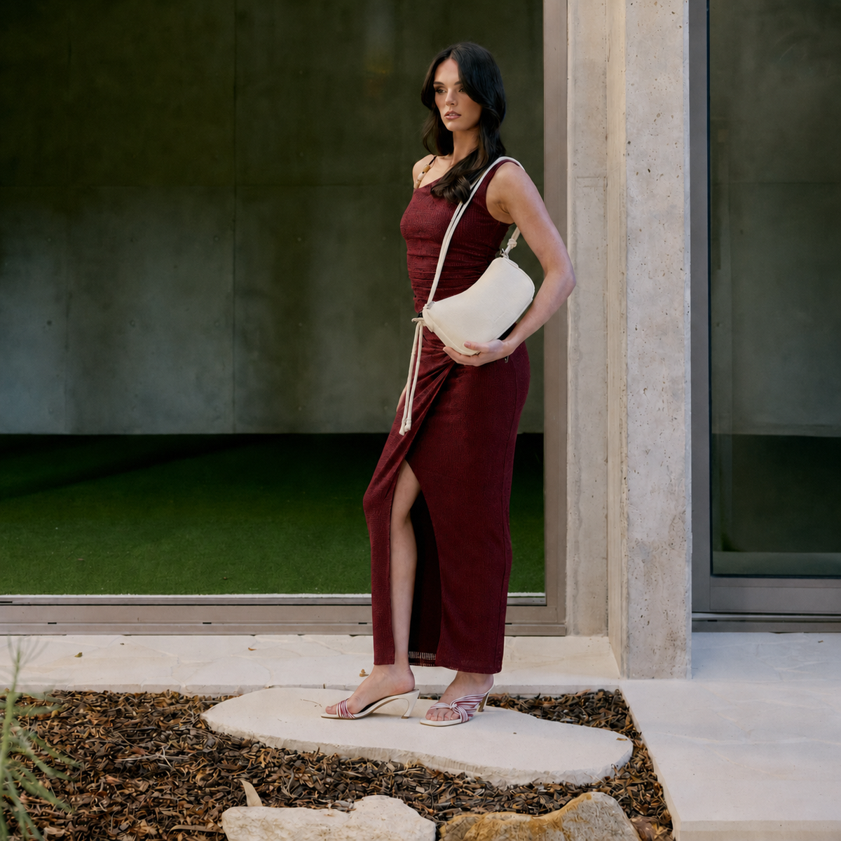 Romy White Crossbody Bag