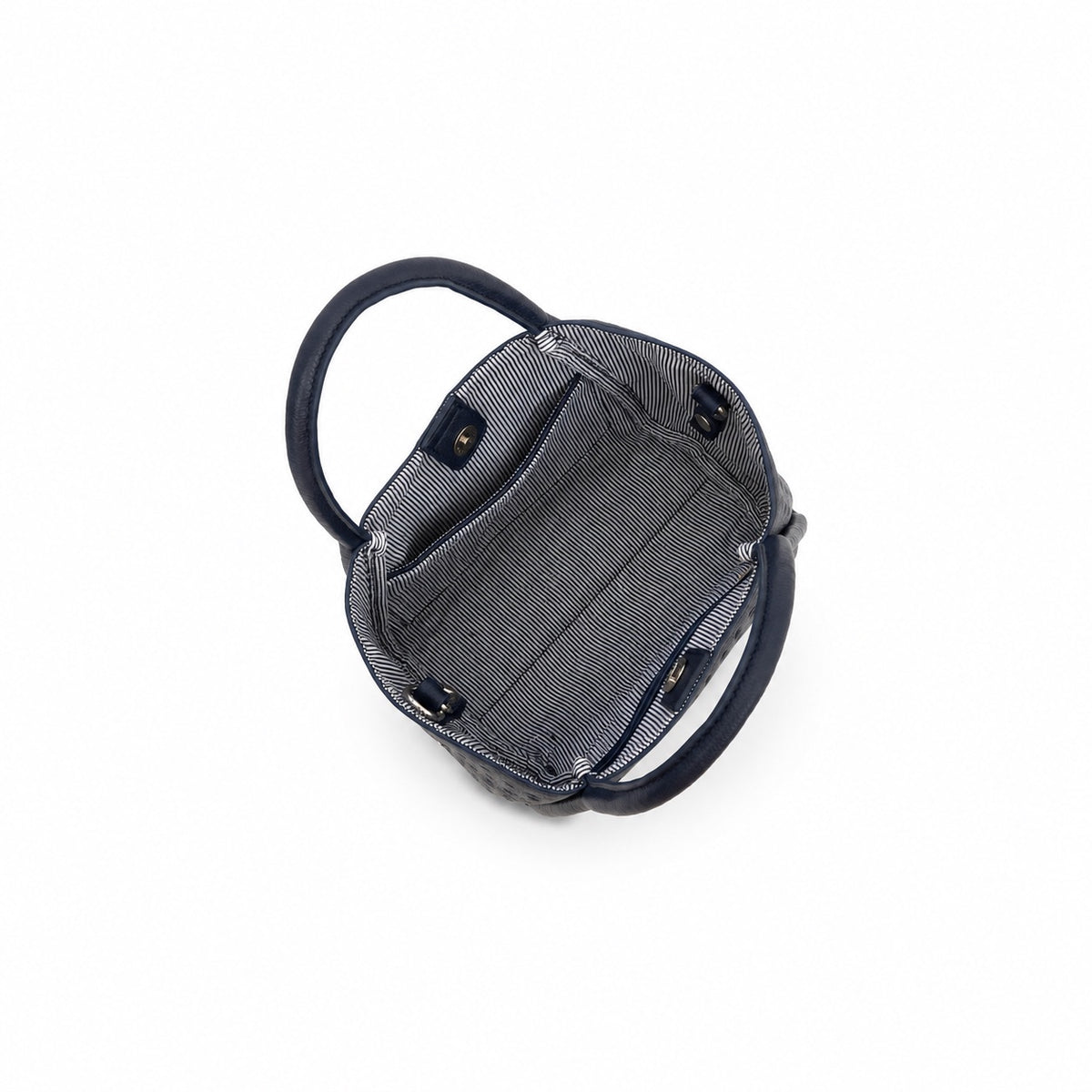 Isabel Navy 3 Piece Perforated Handbag