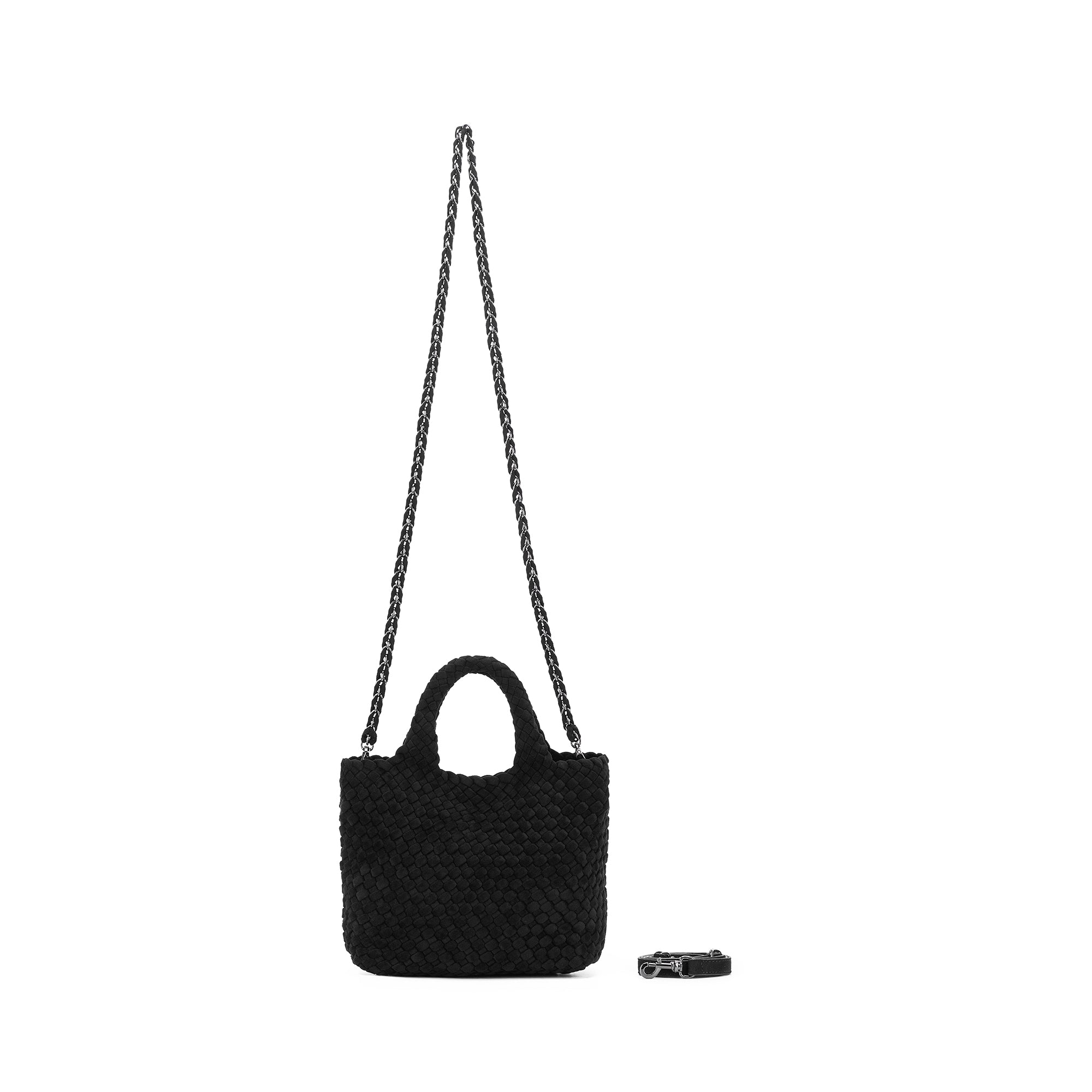 Cherie Black 2 Piece Suedette Mini Handbag