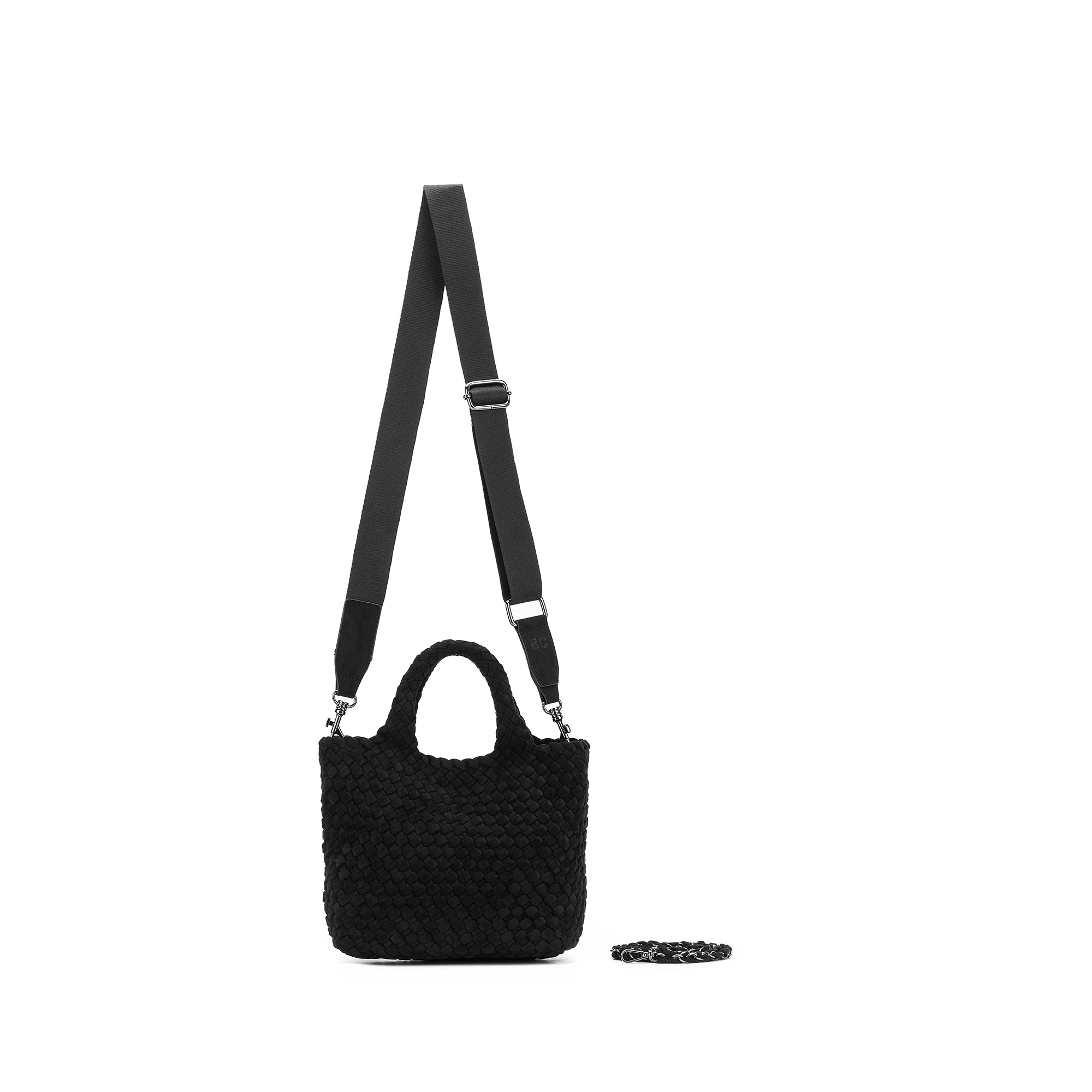 Cherie Black 2 Piece Suedette Mini Handbag