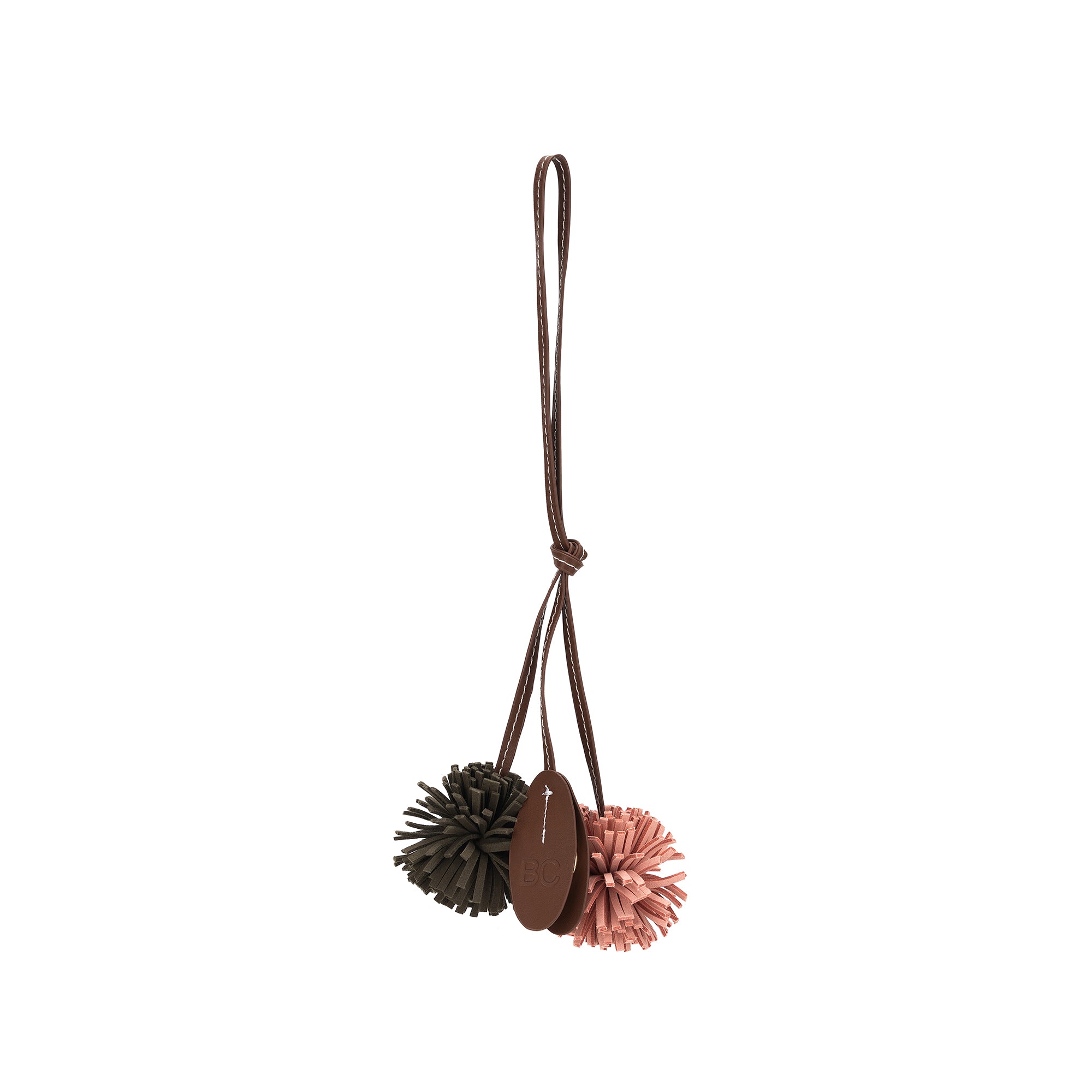 Pom Pom Pink & Dark Olive Bag Charm