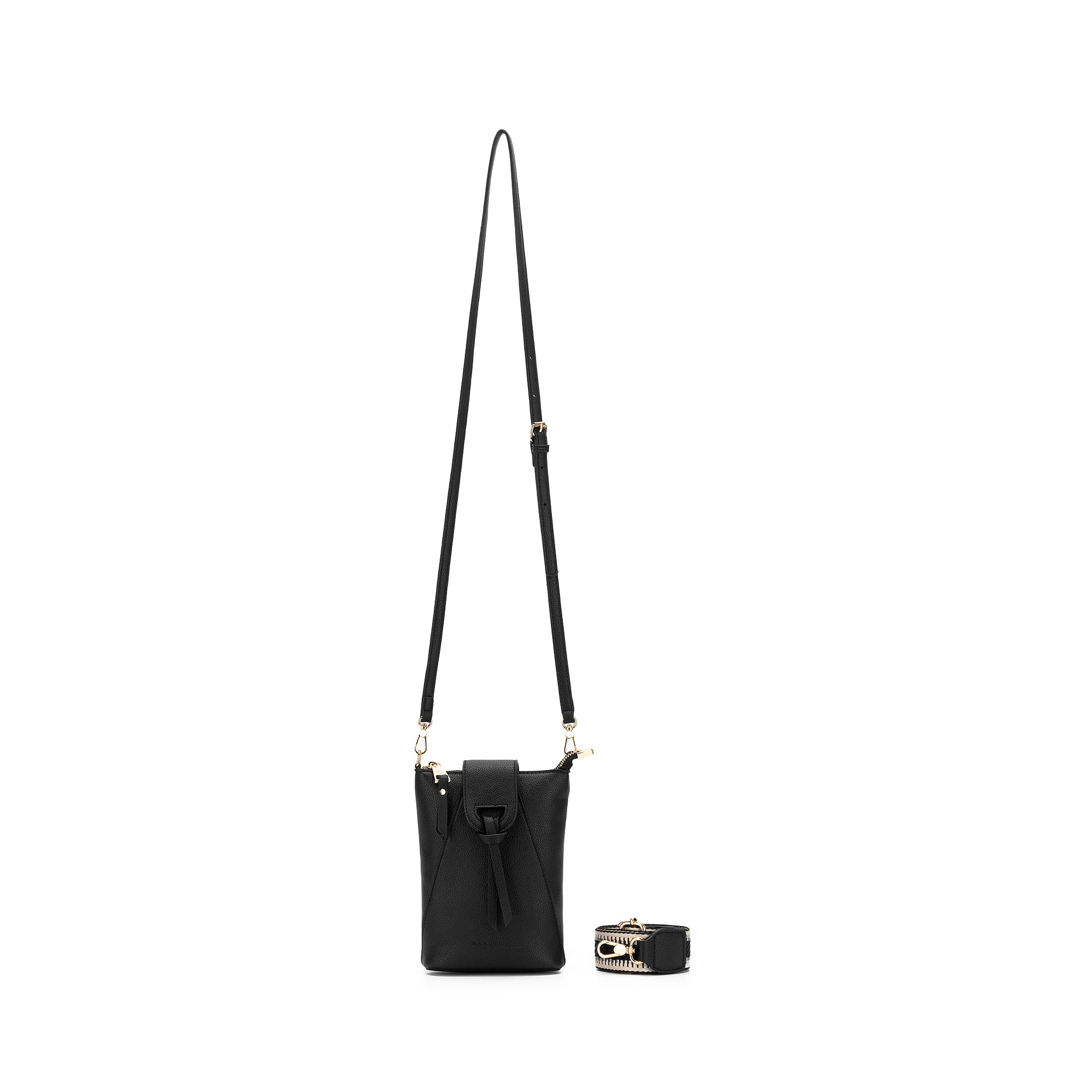 Lainey Black Phone Crossbody Bag