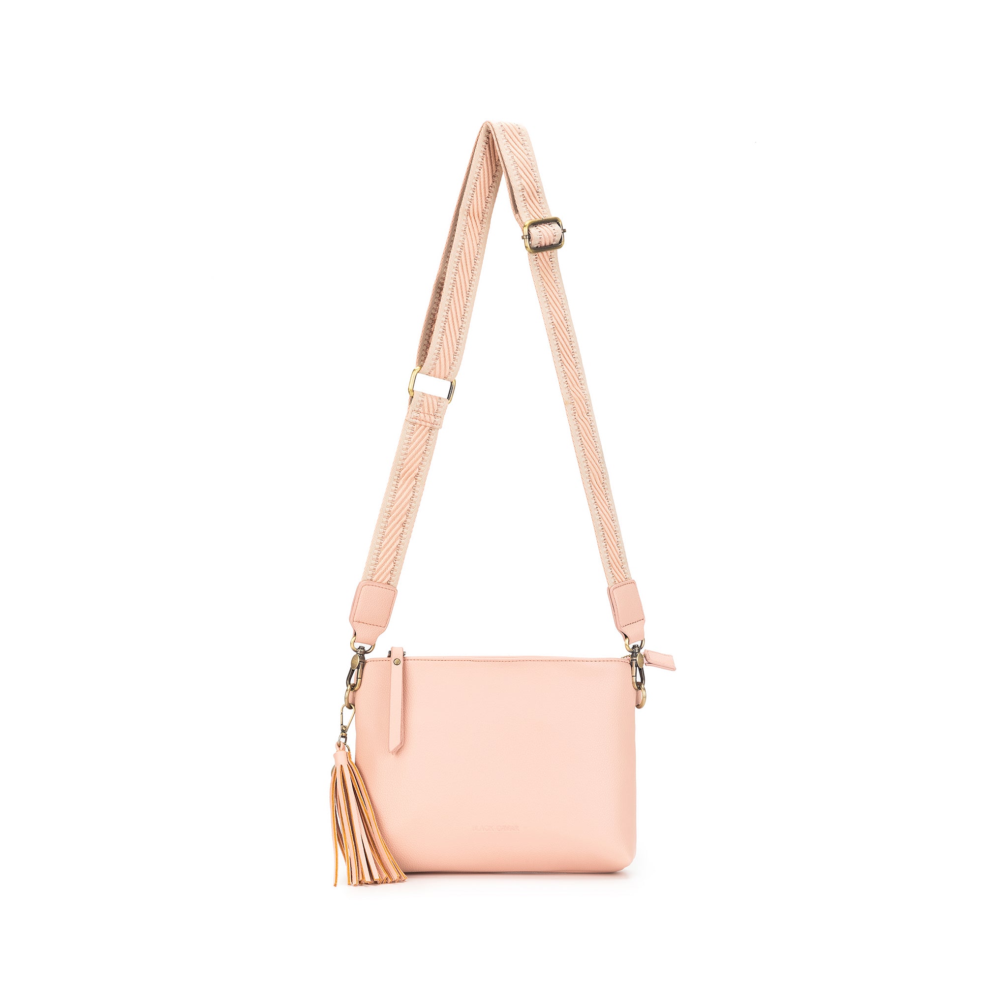 Maggie Pink 3 Compartment Crossbody Bag
