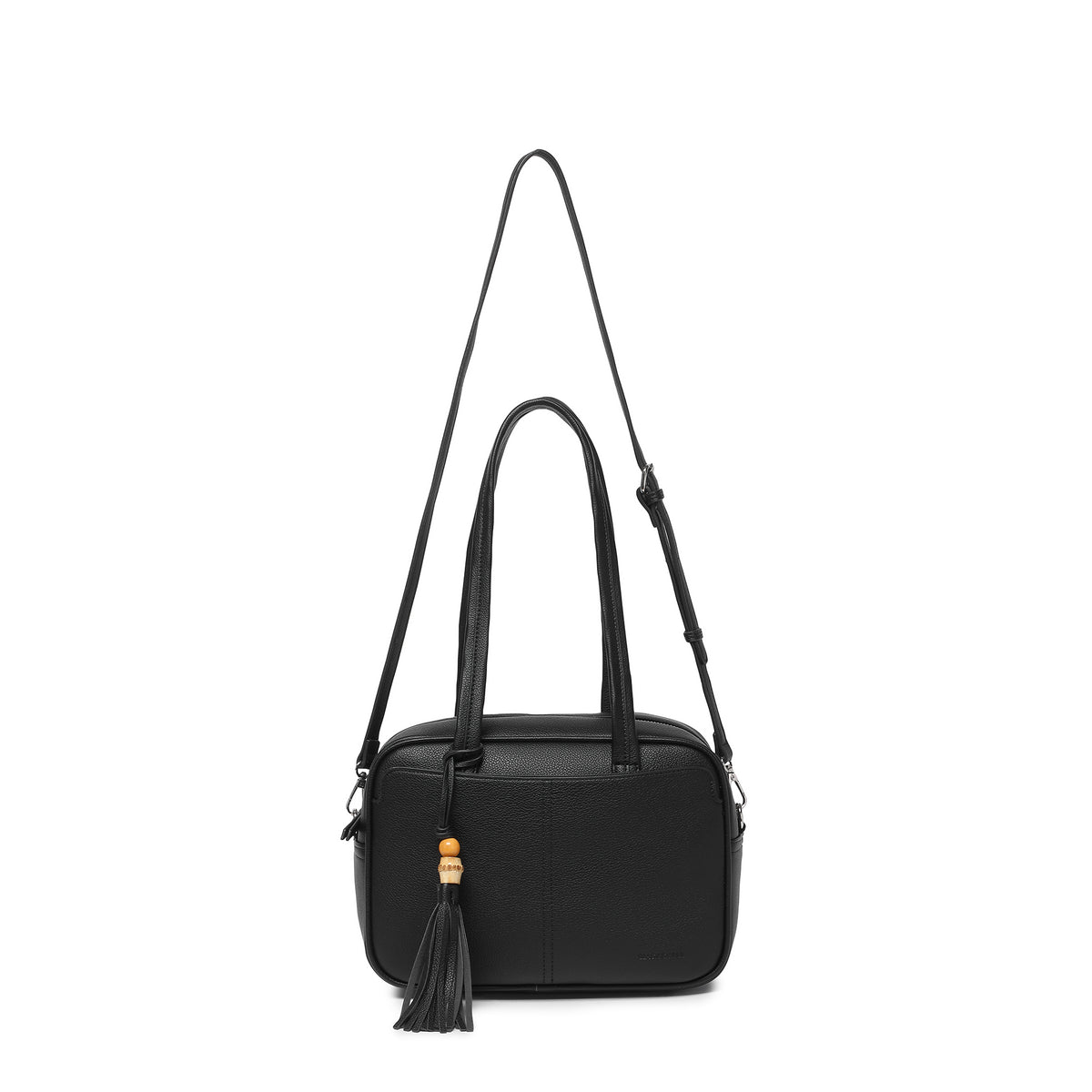 Angelique Black 2 Piece Bowler Handbag