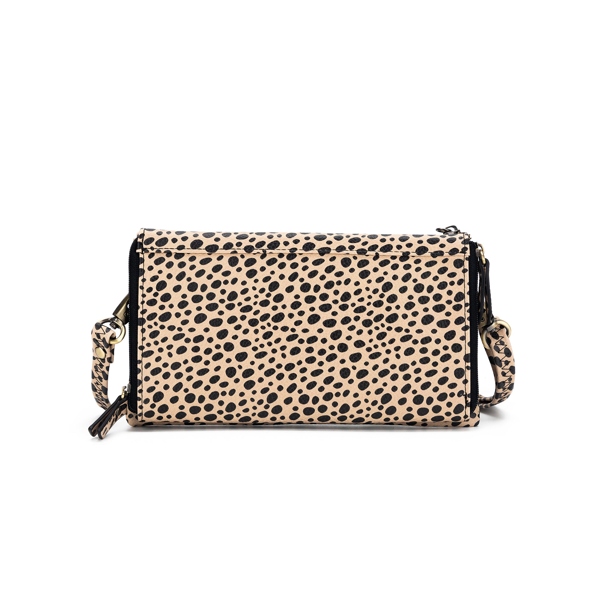 Roxie Pebbled Multi-Pocket Crossbody Wallet