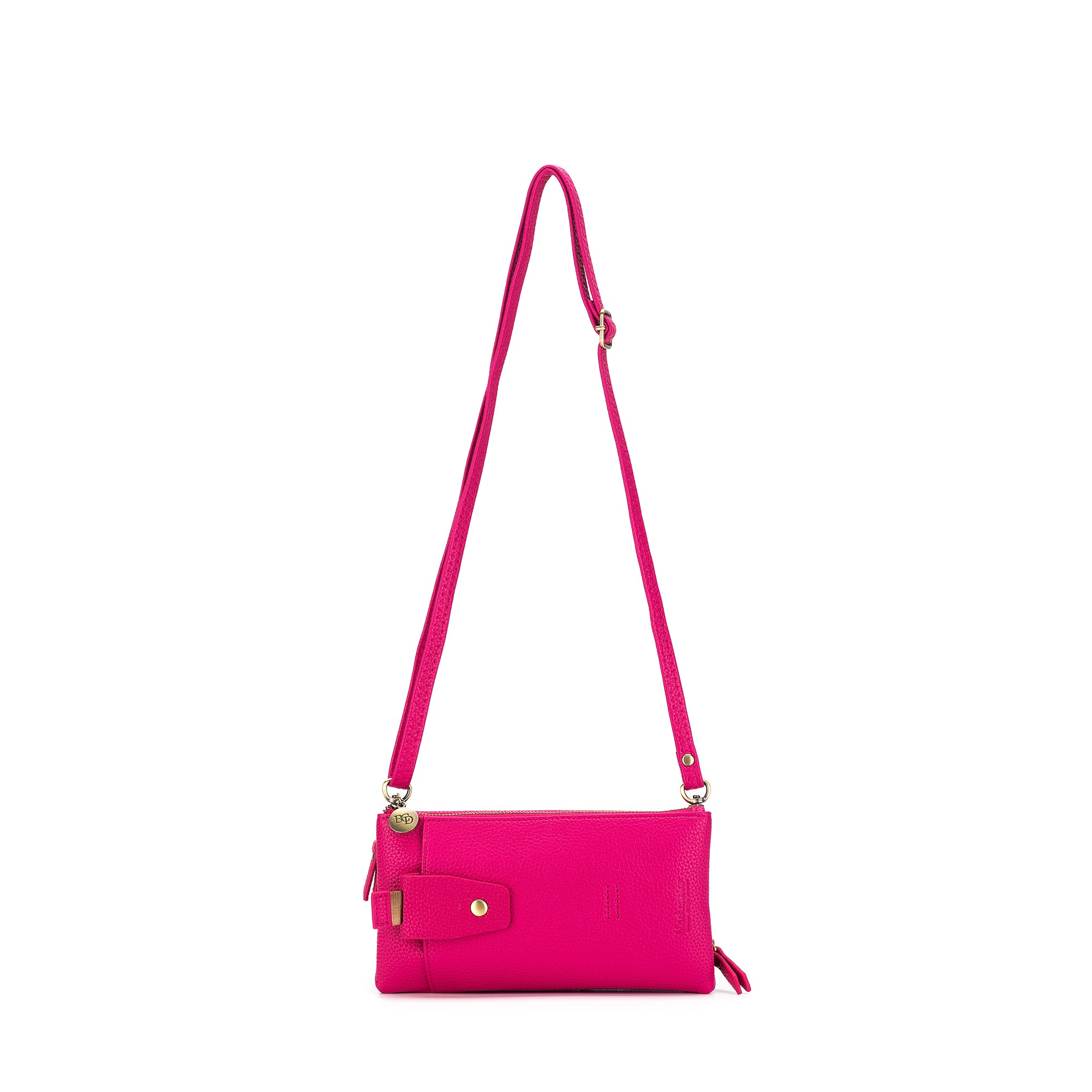 Roxie Fuschia Multi-Pocket Crossbody Wallet