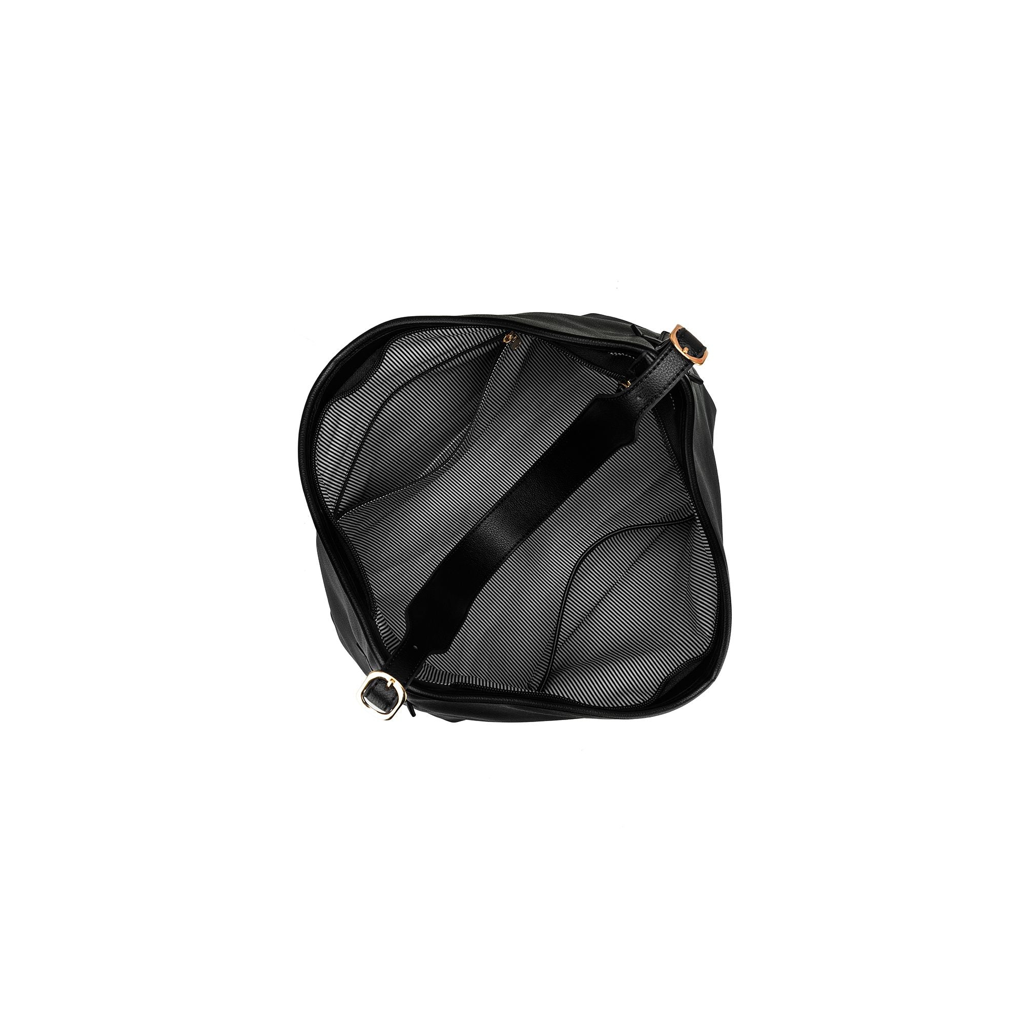 Madeleine Black Large 3 Piece Relaxed Hobo