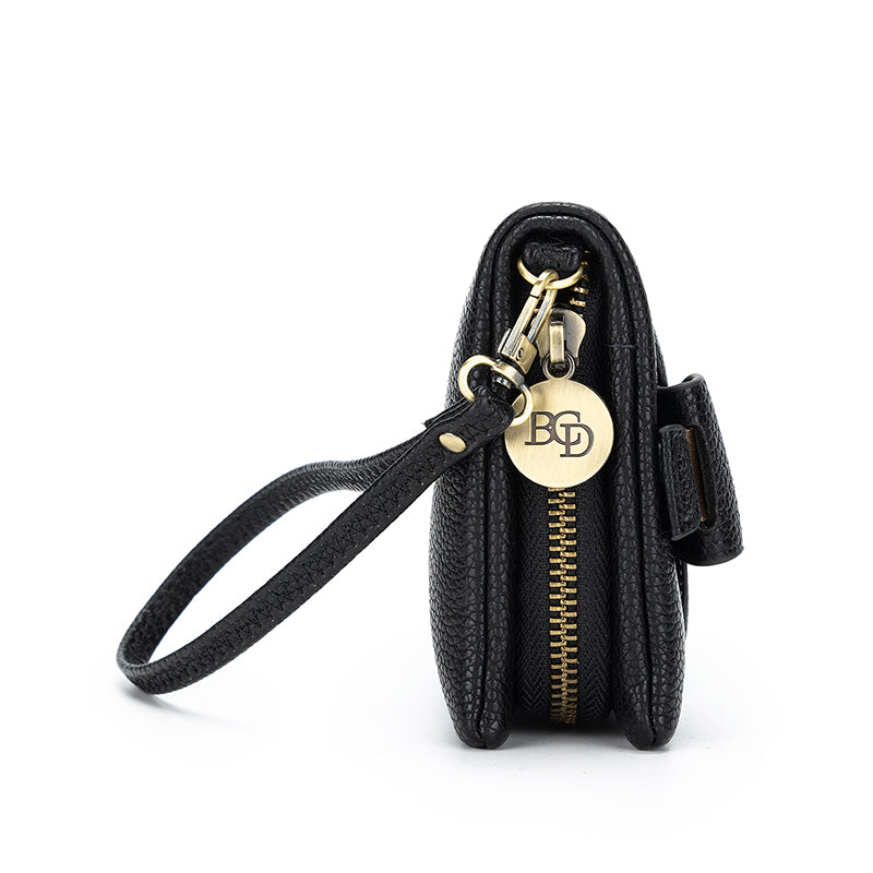 Mavie Black Crossbody Wallet