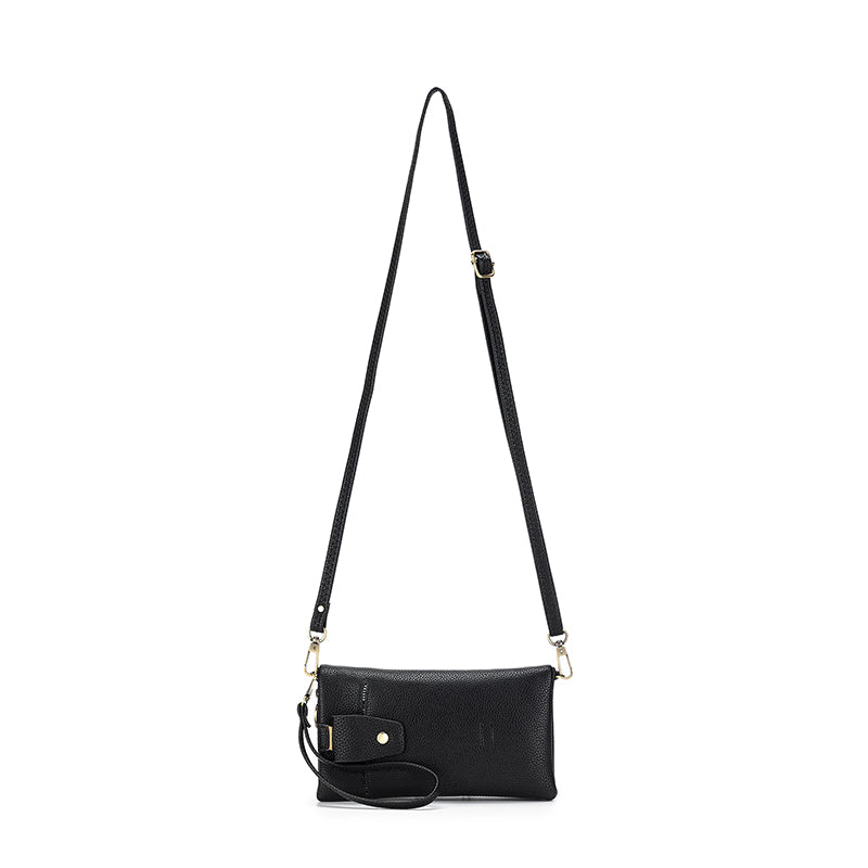 Mavie Black Crossbody Wallet