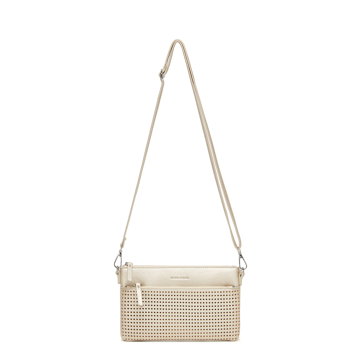 Milla Gold Vegan Leather Crossbody & Clutch Bag