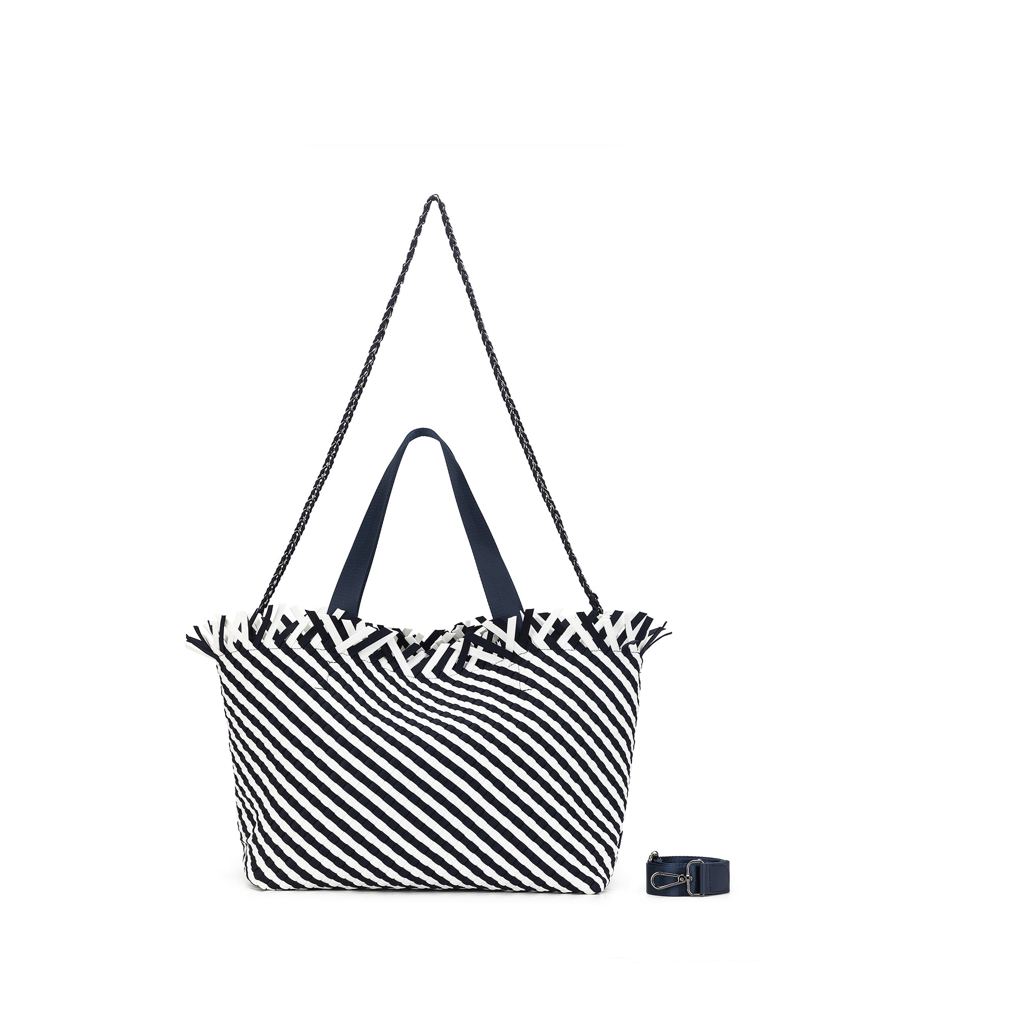Bahama Navy Large 2 Piece Woven Tote