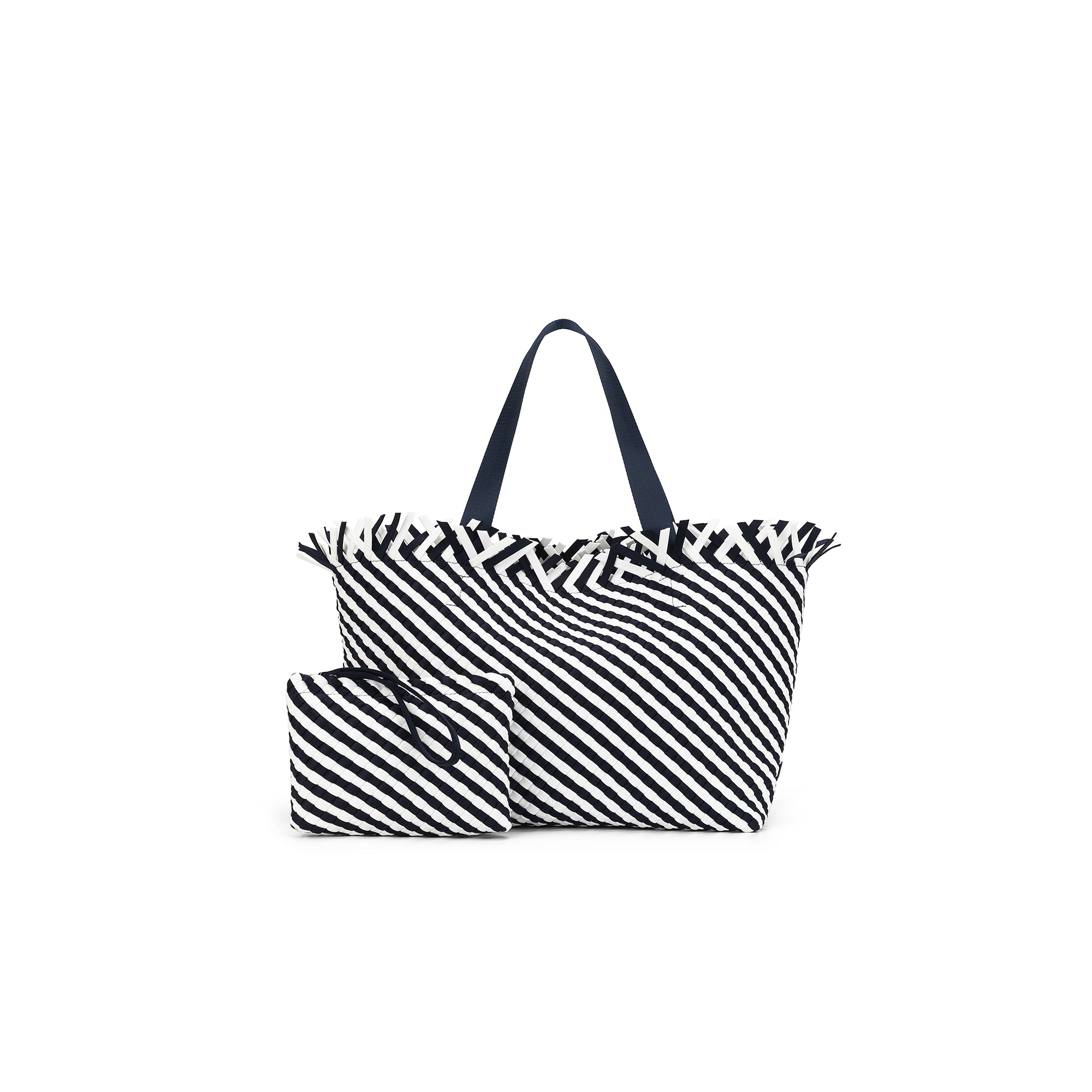 Bahama Navy Large 2 Piece Woven Tote