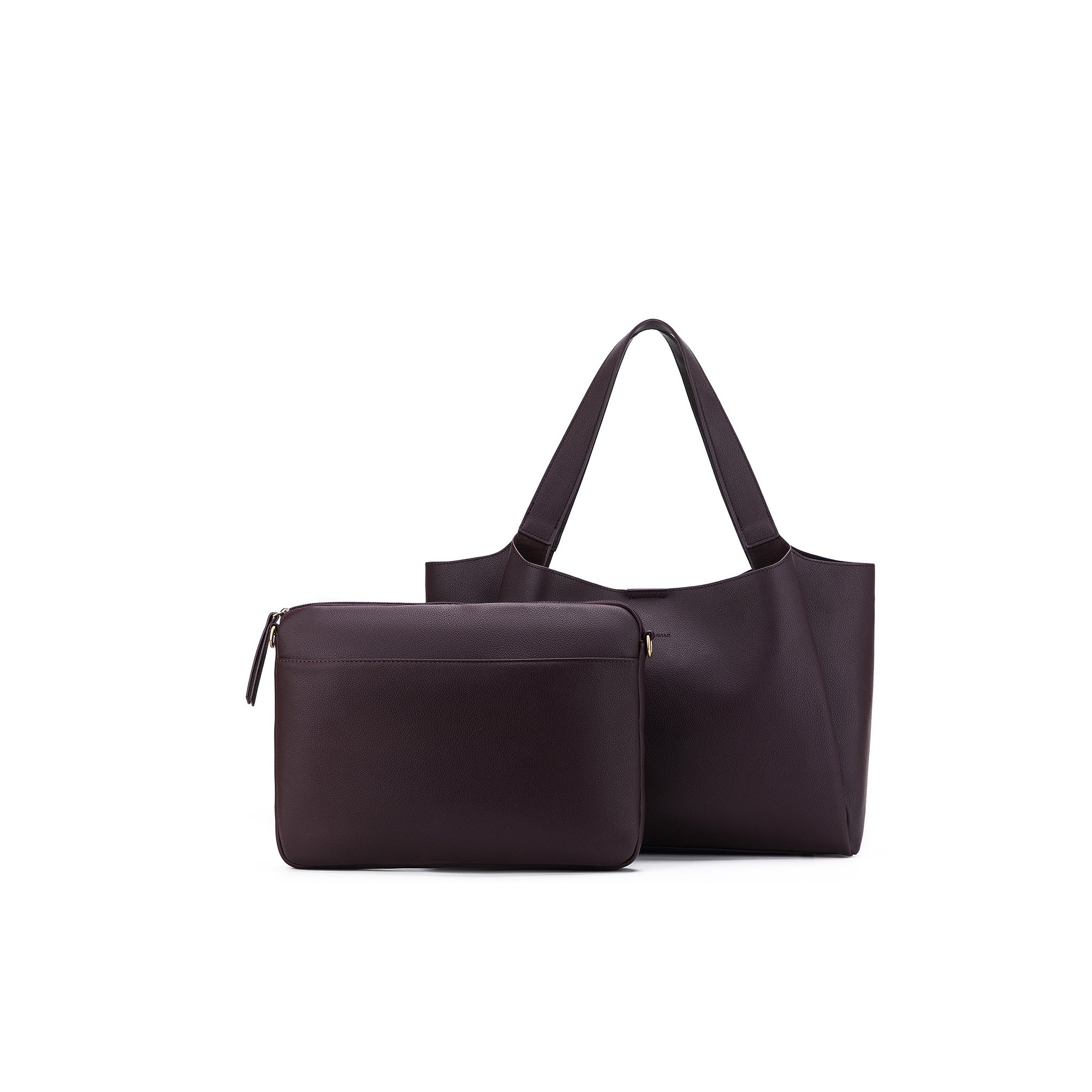 Sylvie Aubergine Computer Crossbody Tote Bag