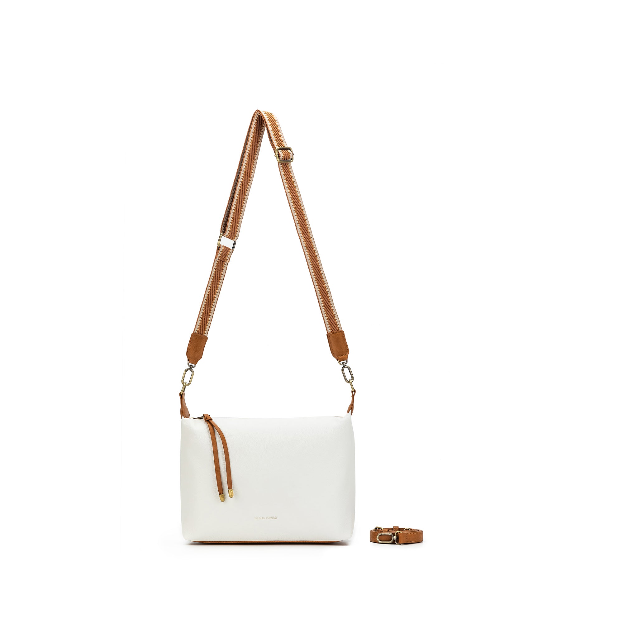 Dana White & Tan Crossbody Bag
