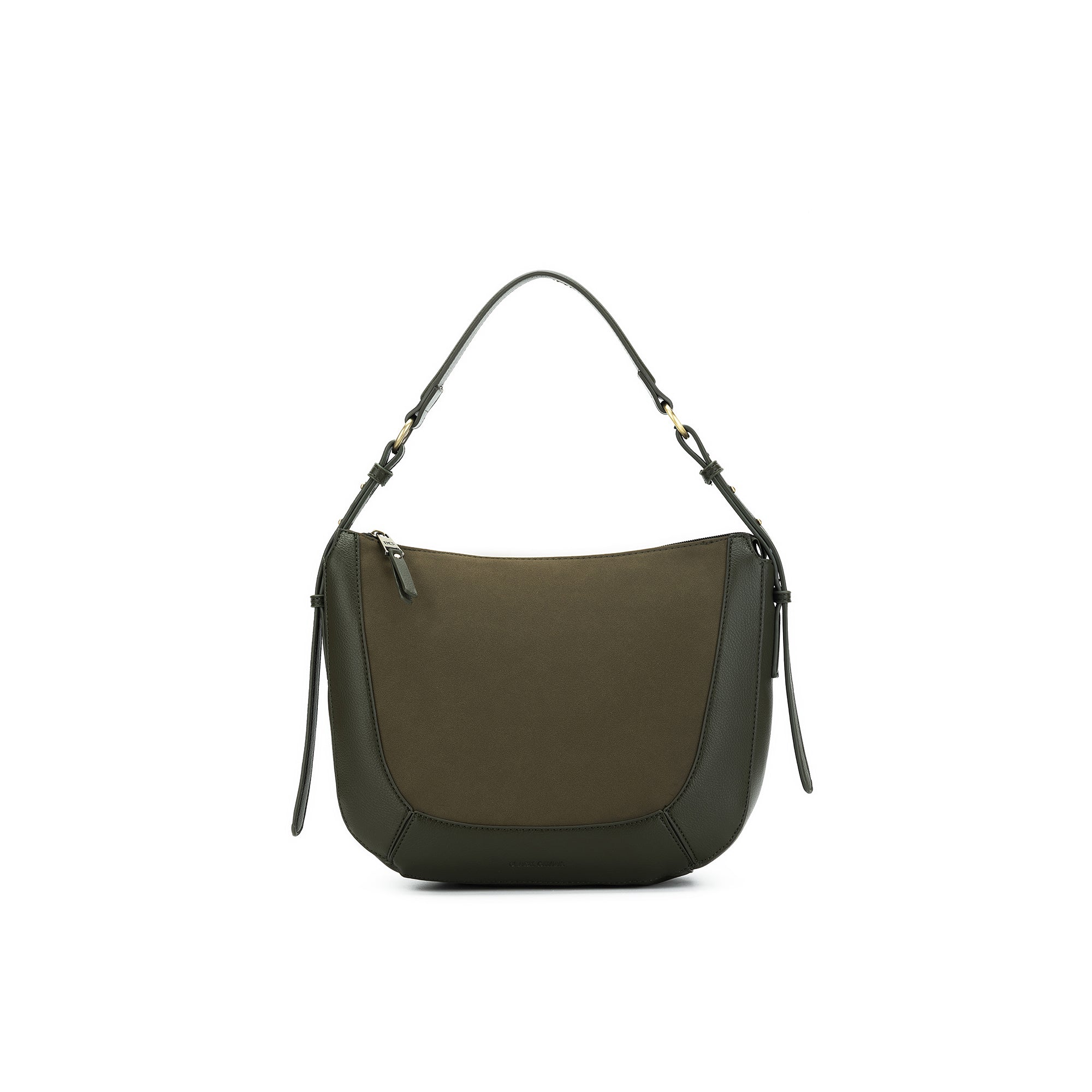 Fleur Dark Olive Suedette Top Handle Handbag