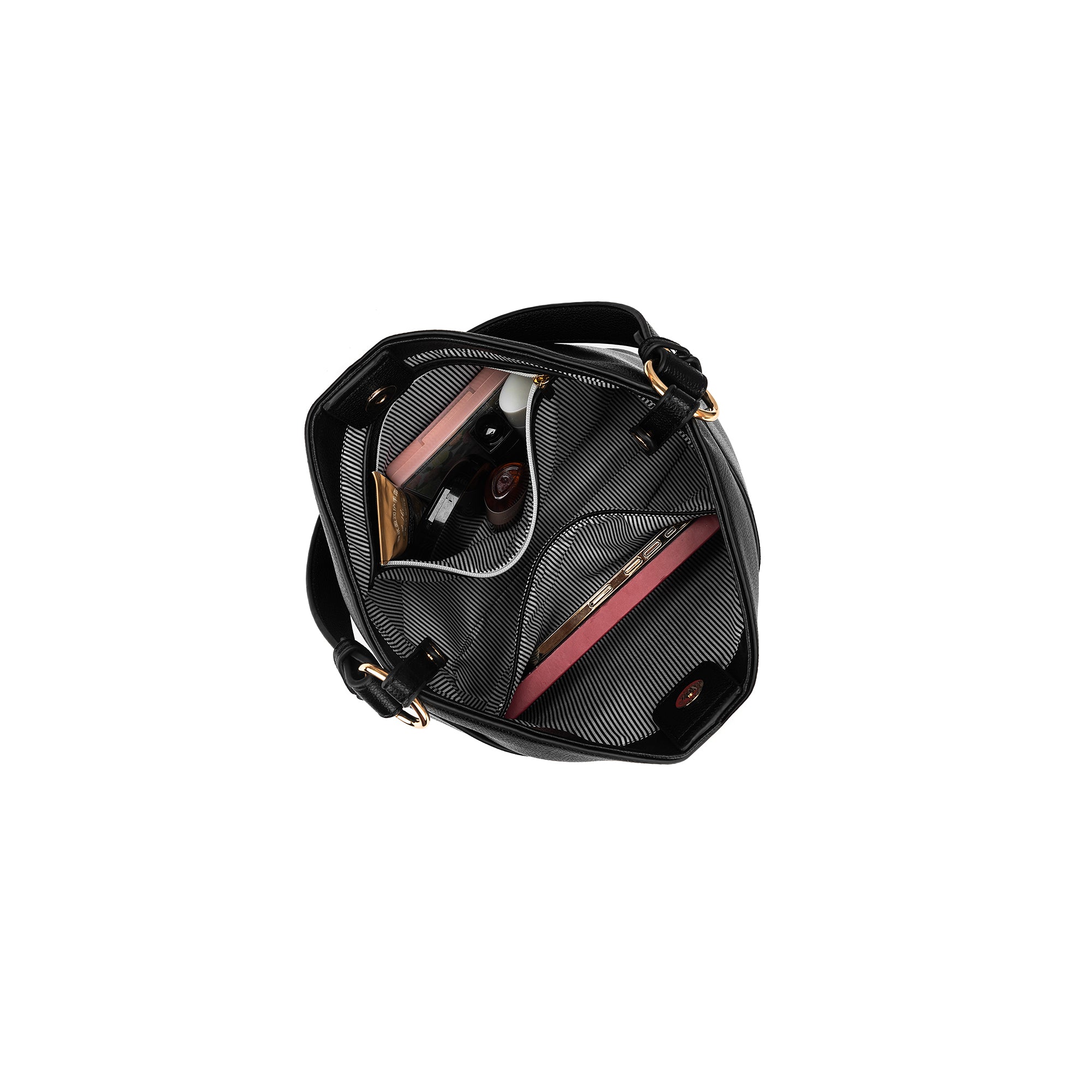 Melody Black 2 Piece Shoulder Crossbody Bag
