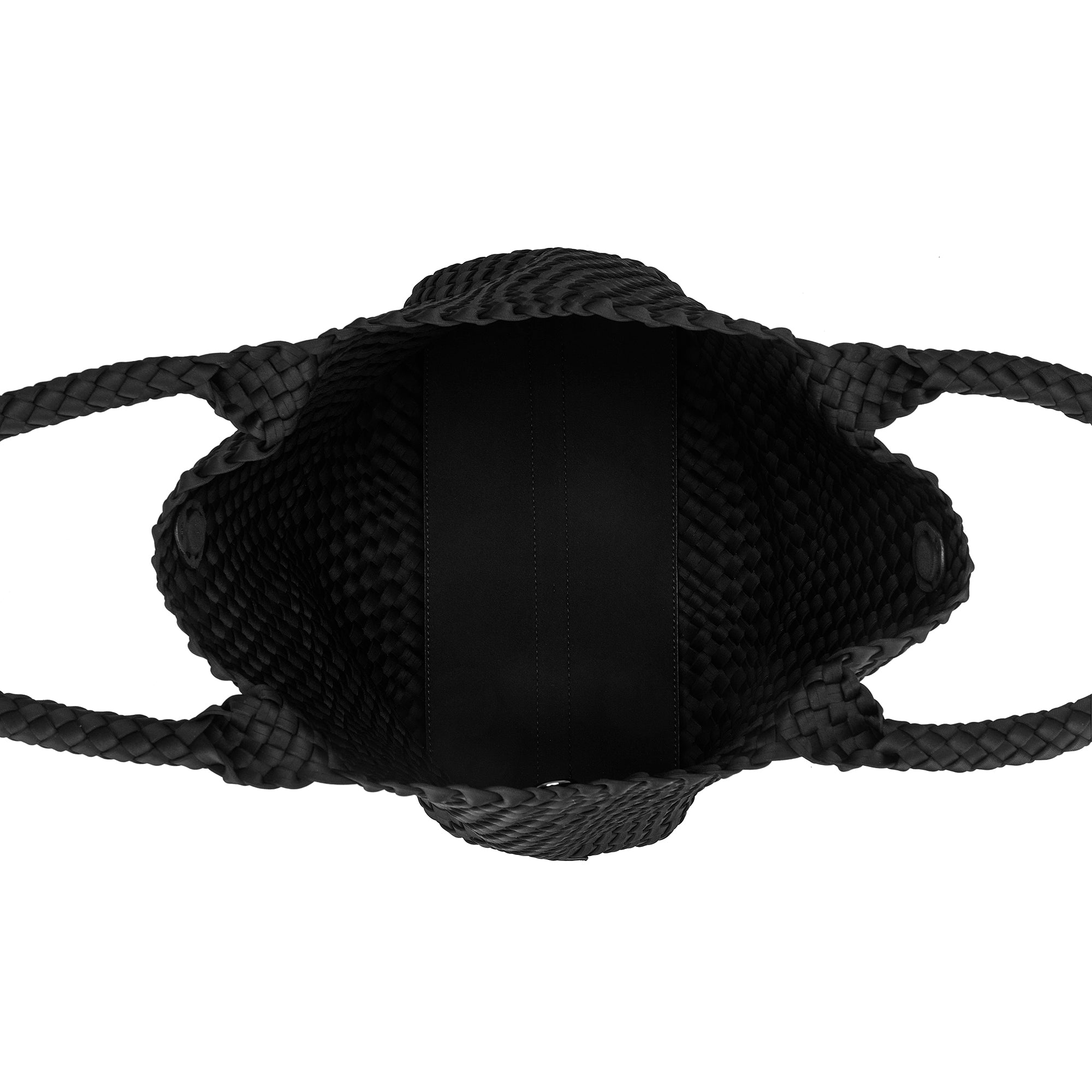 The Hampton Black 2 Piece Handwoven Neoprene Handbag