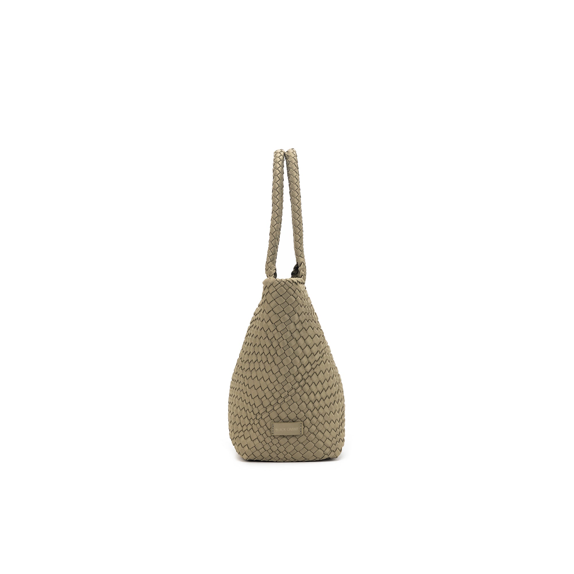 The Hampton Light Olive 2 Piece Handwoven Neoprene Handbag