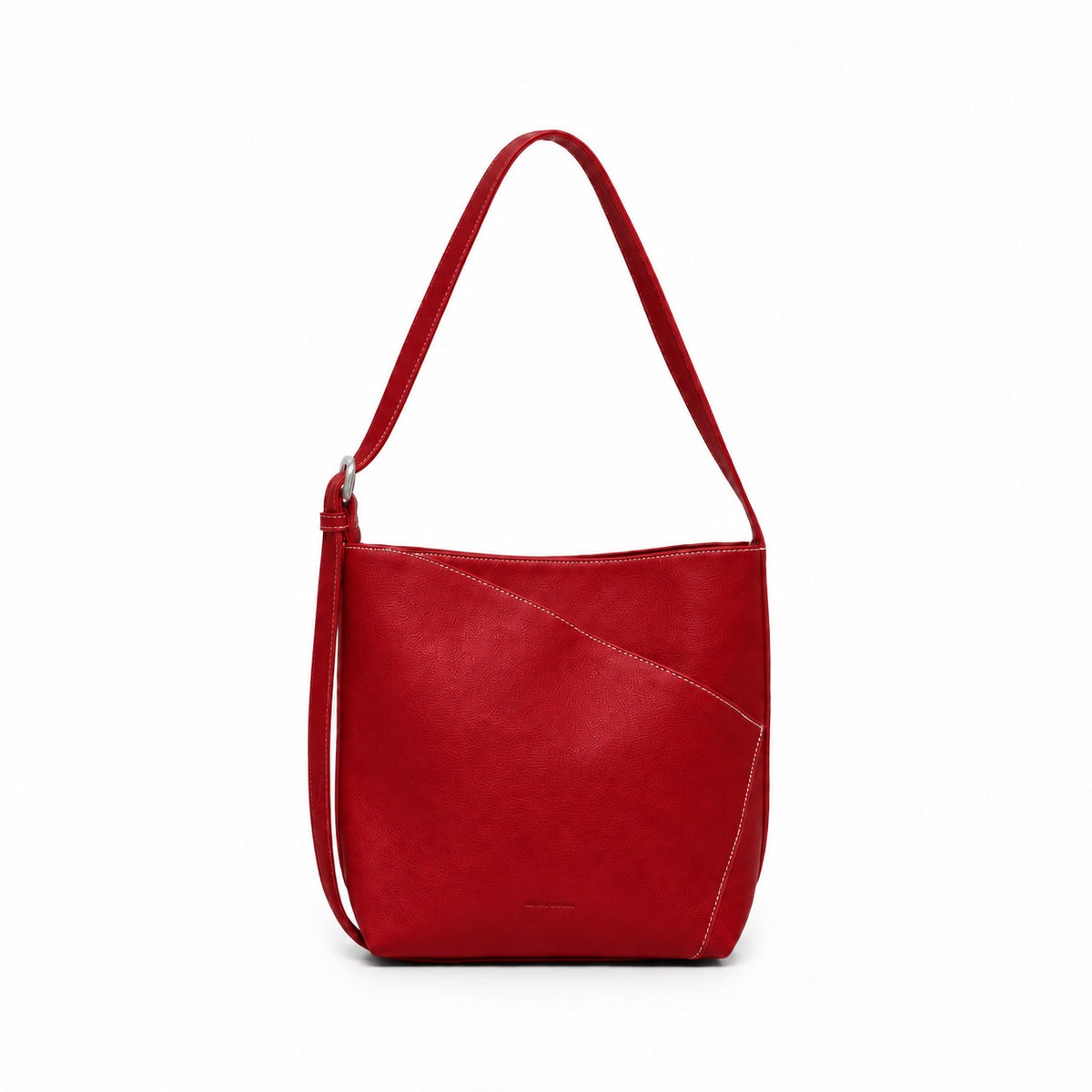 Aryana  Red Vegan Leather Shoulder & Crossbody Bag