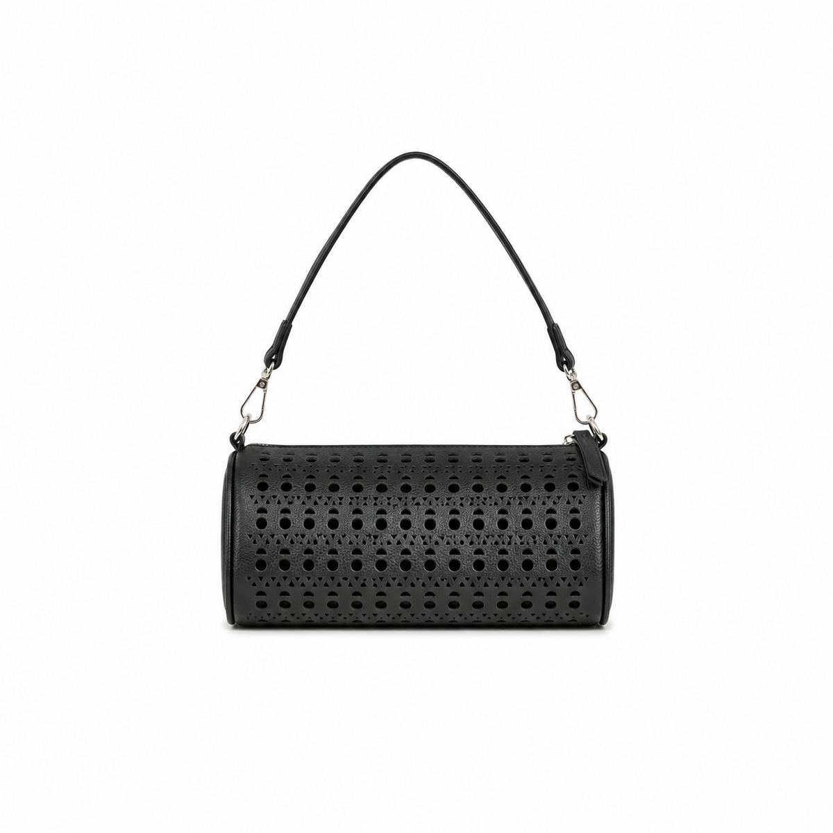 Delilah Black Barrel Bag Crossbody Bag