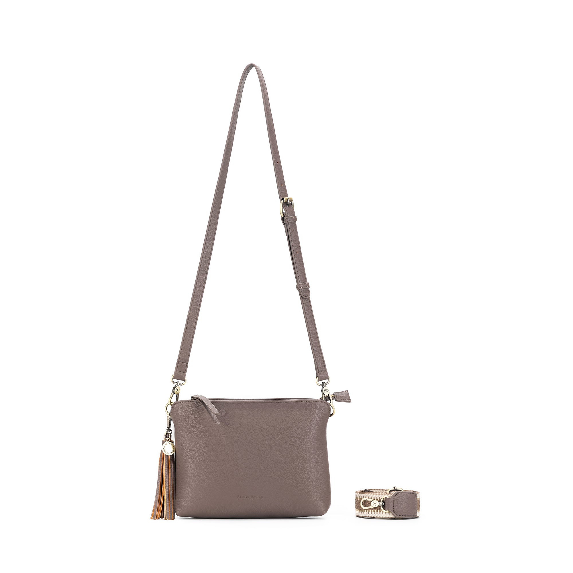 Maggie Deep Stone  3 Compartment Crossbody Bag