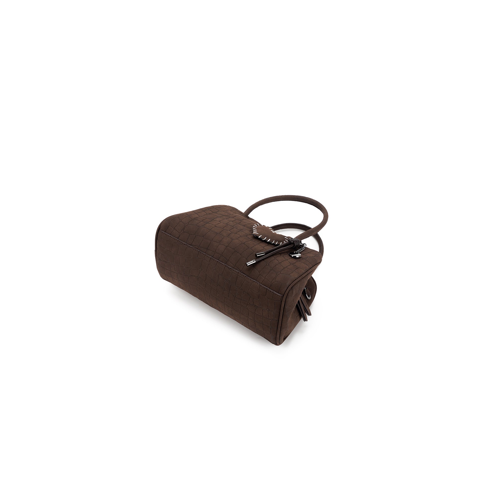 Lucinda Croc Coffee Handbag Tote