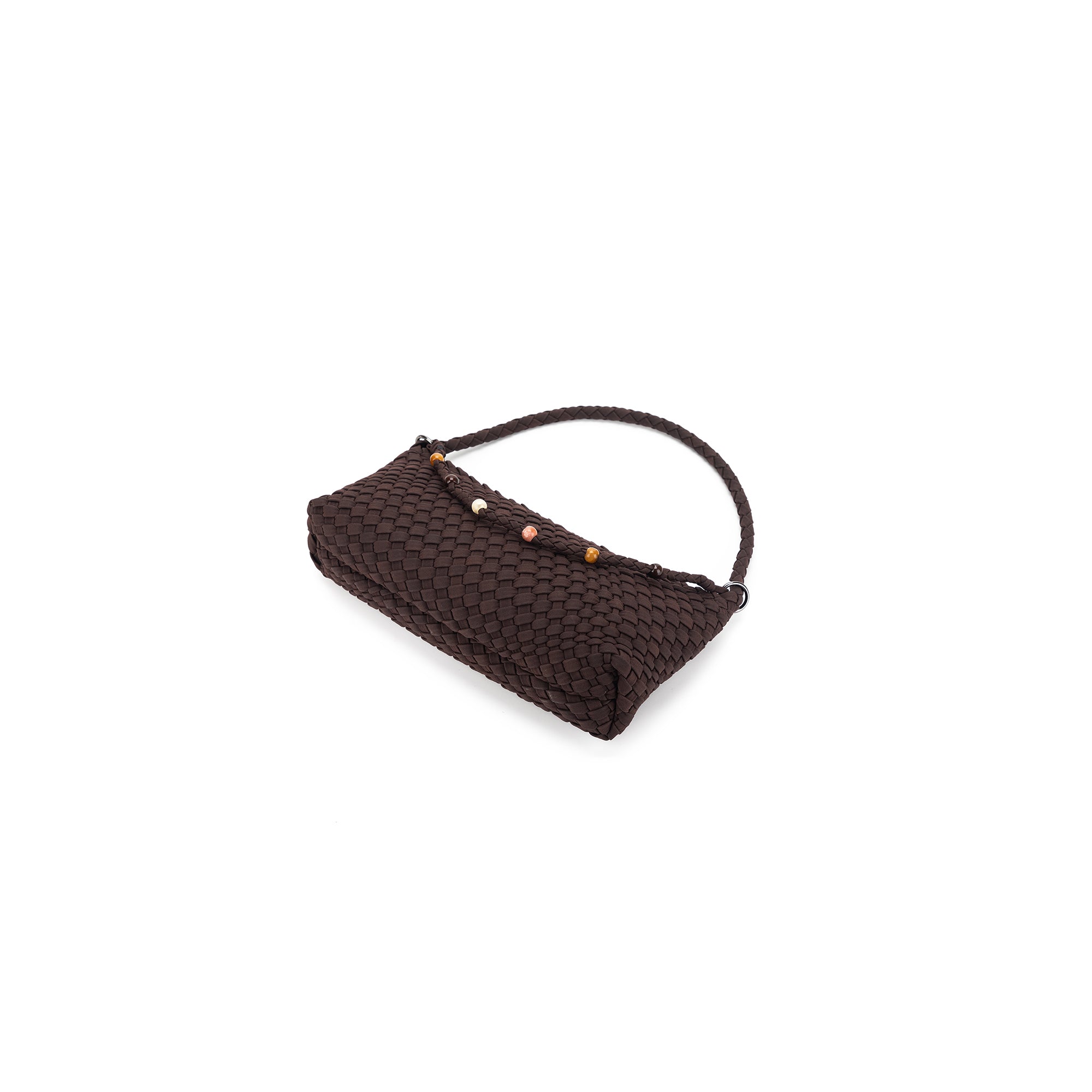 Nolita Chocolate 2 Piece Eastwest Woven Suedette Handbag