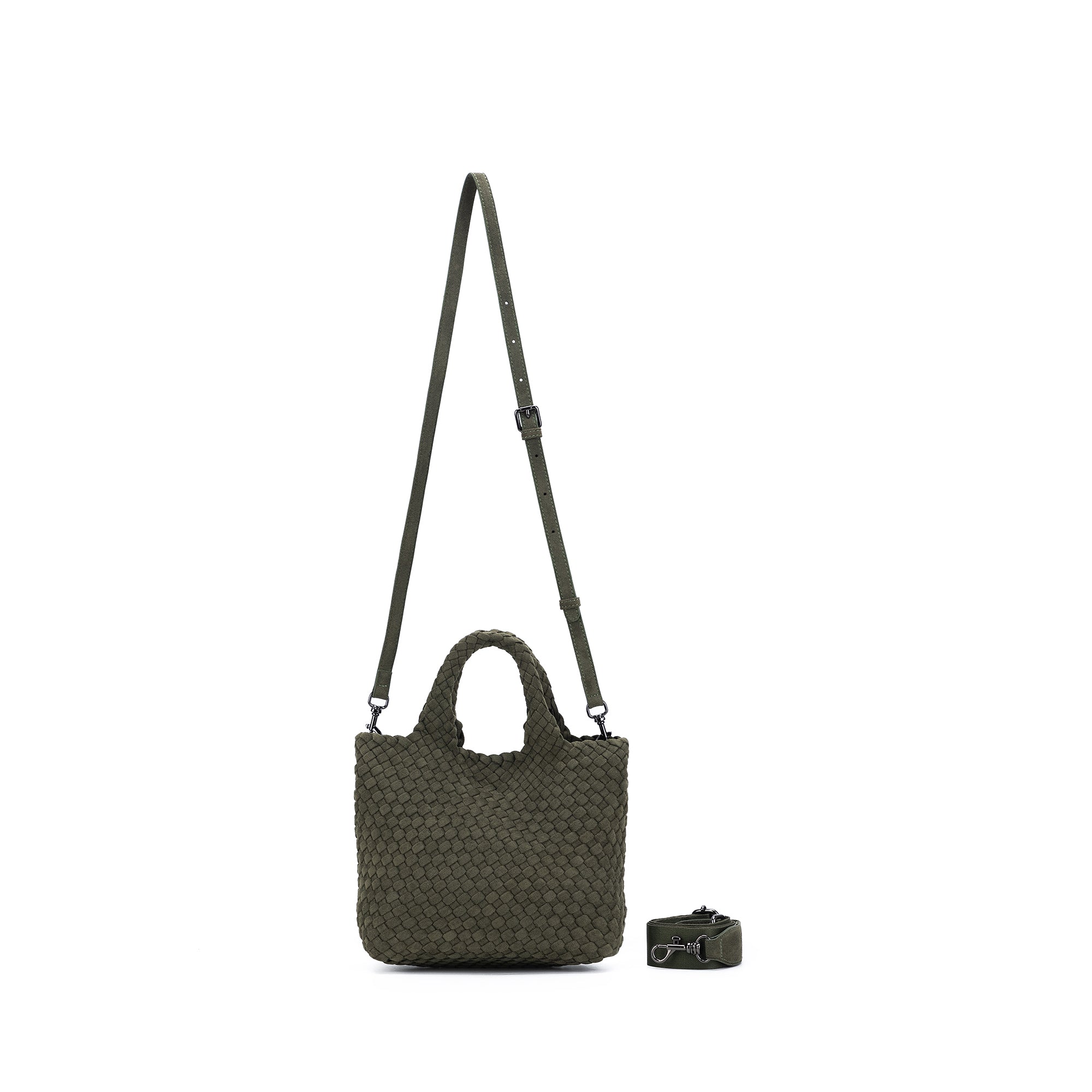 Cherie Dark Olive 2 Piece Suede Mini Handbag