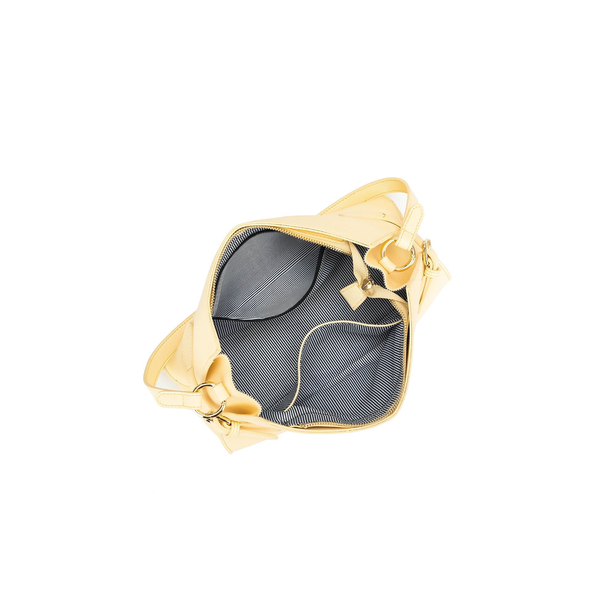 Messina Yellow Chiffon East West Shoulder Bag