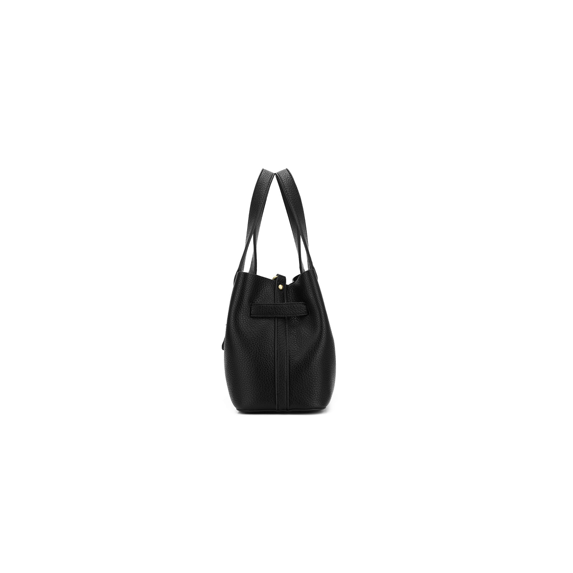 Brielle Black 2 Piece Top Handle Handbag Set