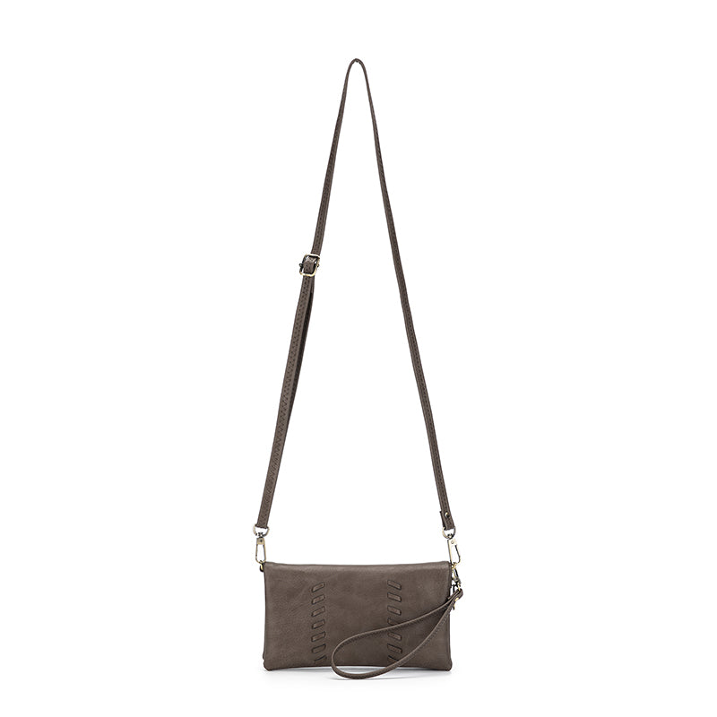 Sky Dark Taupe Crossbody Phone Wallet