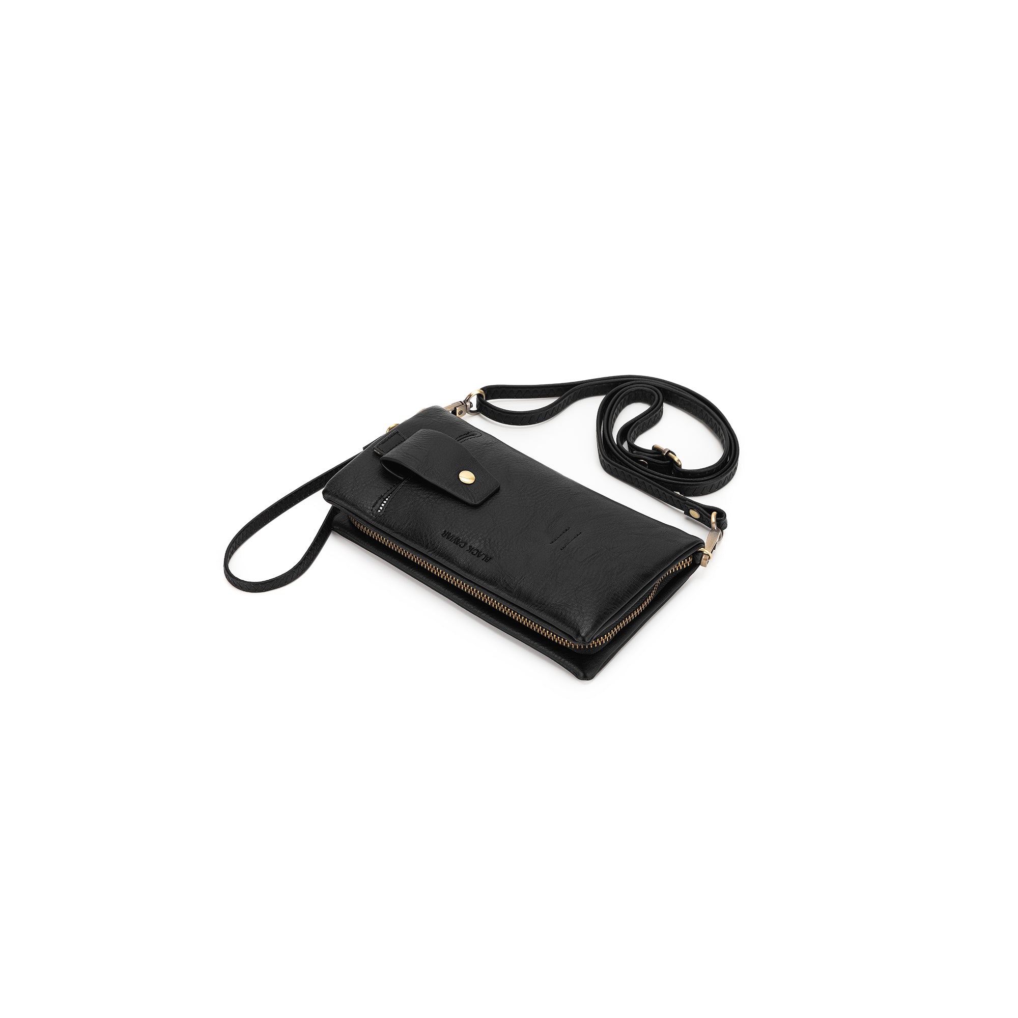Sky Black Crossbody Phone Wallet
