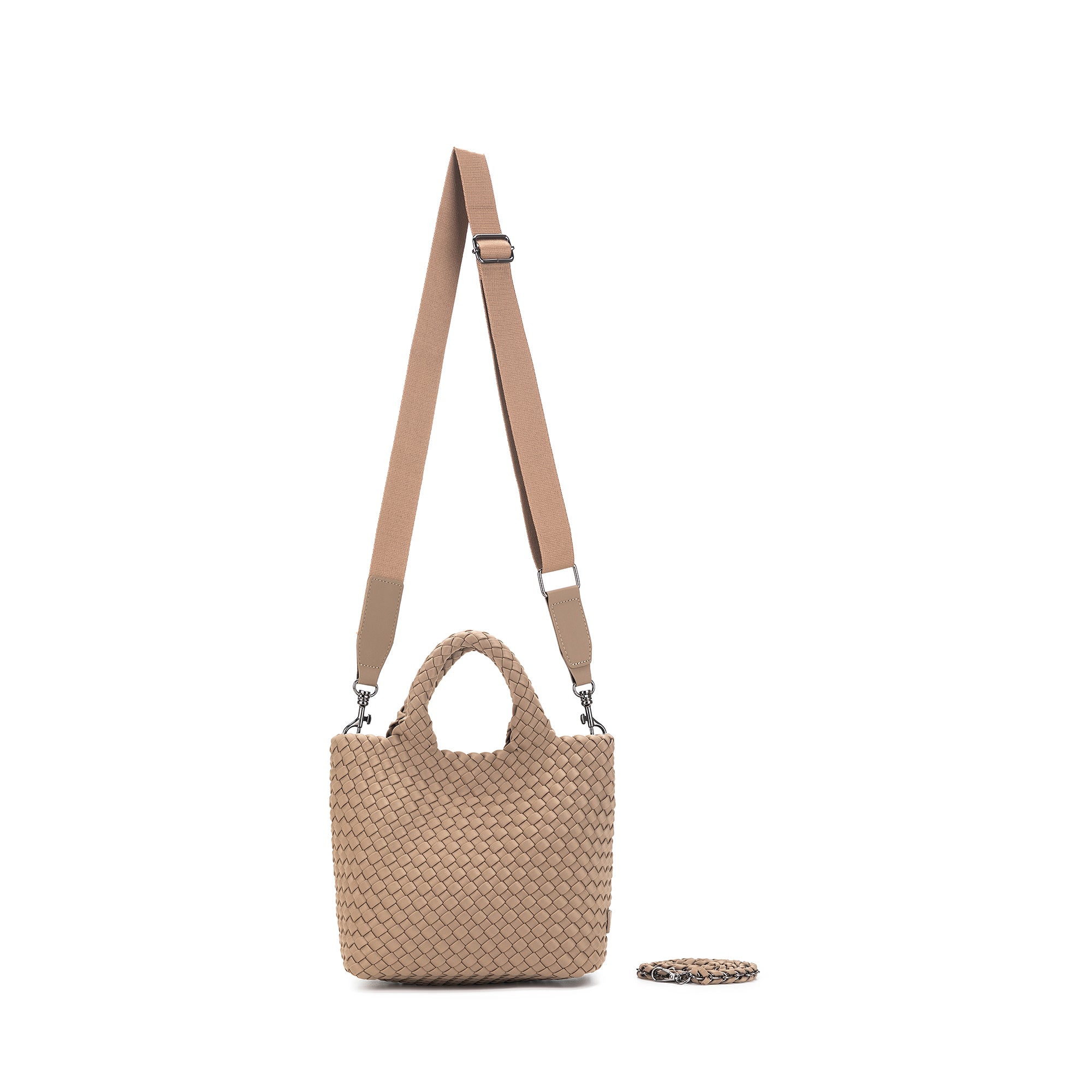 Riviera Taupe 2 Piece Mini Tote Handbag