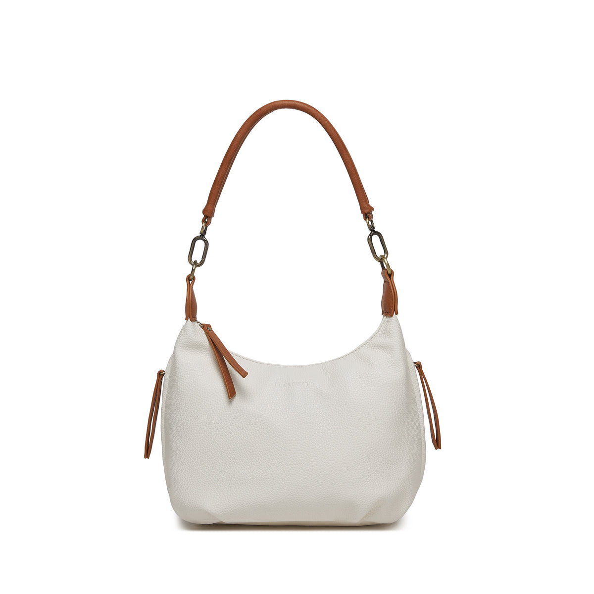 Carey White & Tan Crossbody Bag