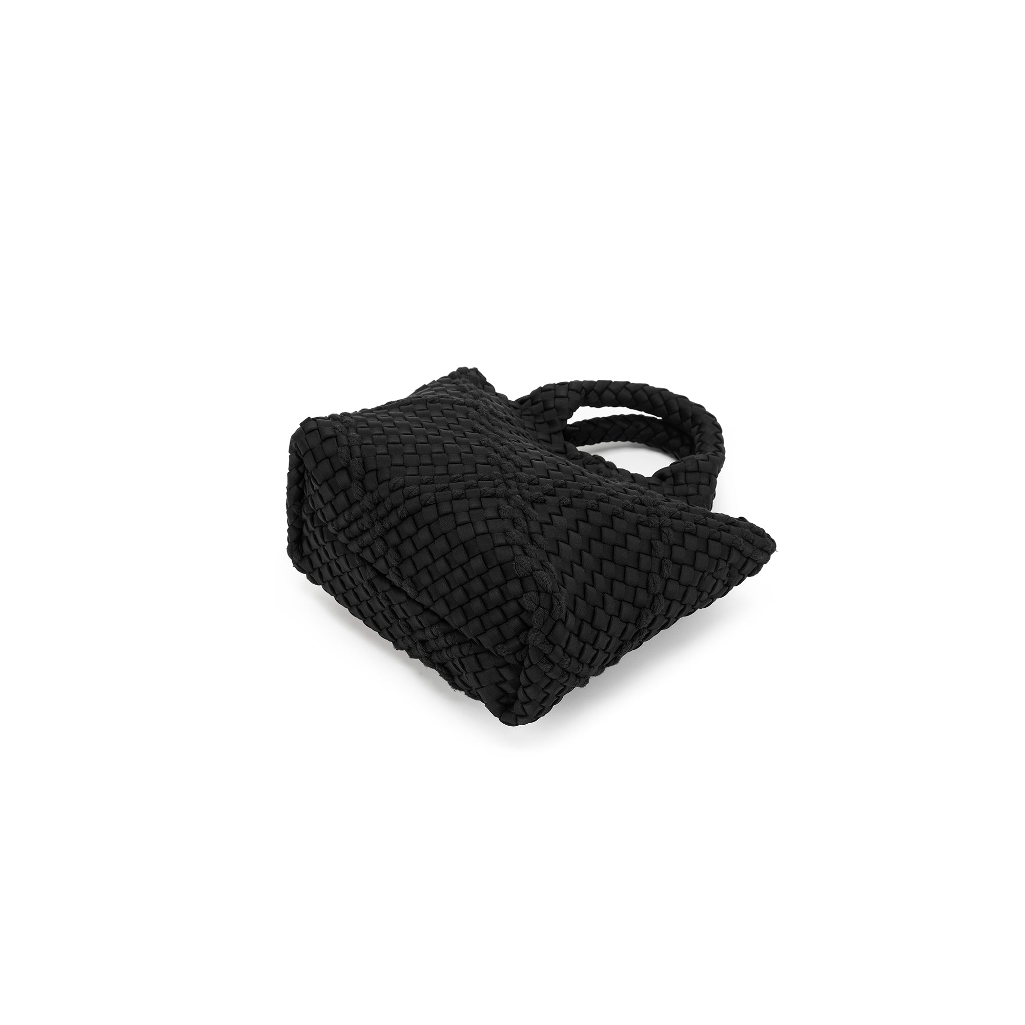 Panarea Black Woven Neoprene Mini Tote