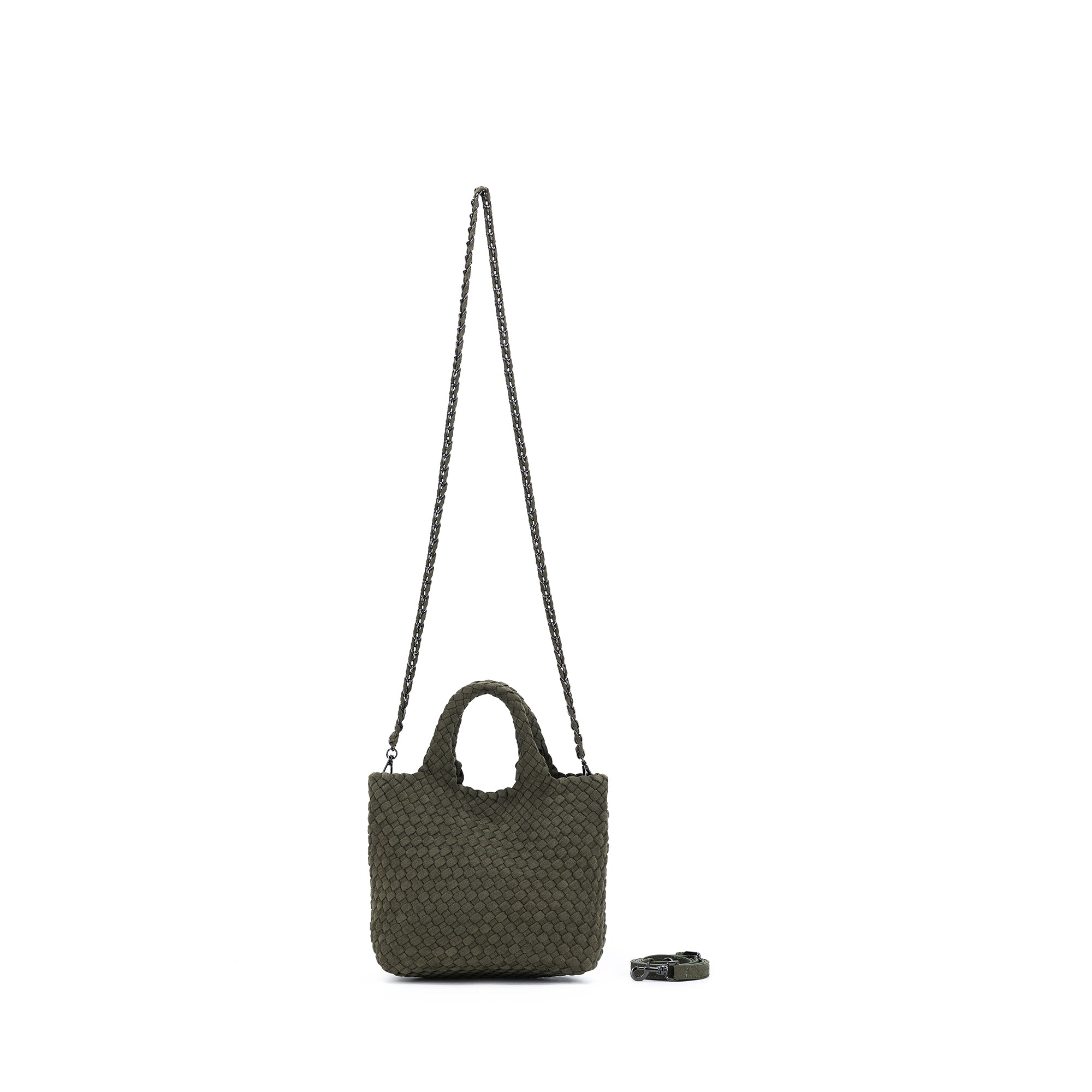 Cherie Dark Olive 2 Piece Suede Mini Handbag