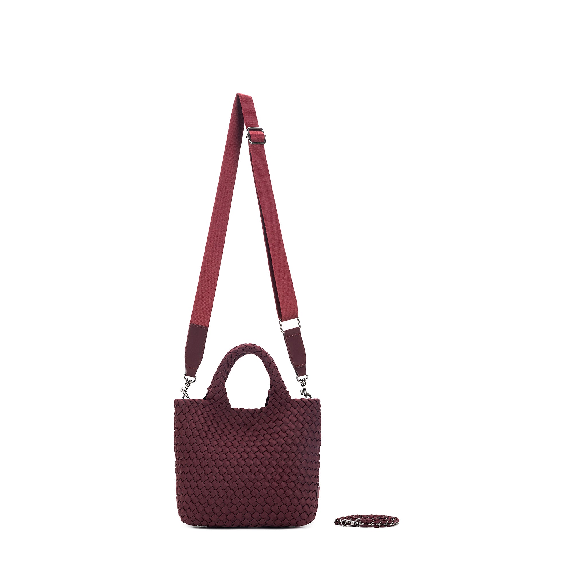 Riviera Burgundy 2 Piece Mini Tote Handbag
