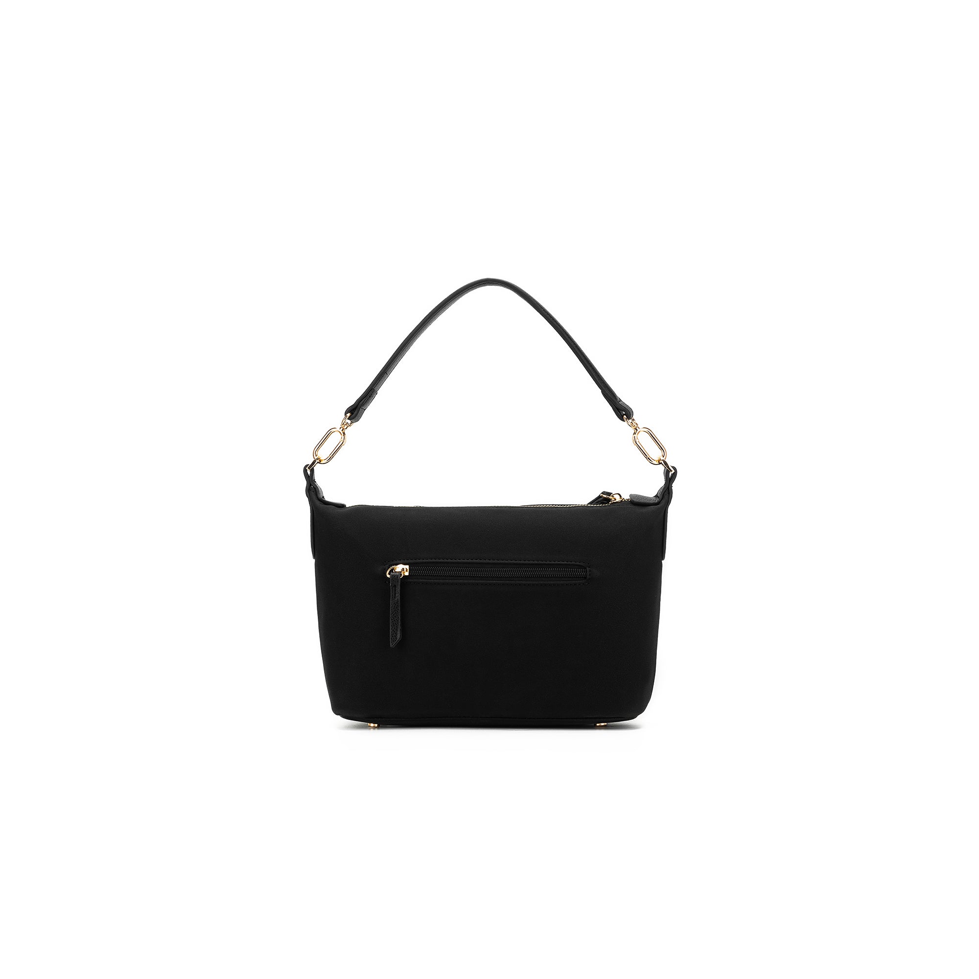 Robin Black Suede Top Handle Crossbody Bag