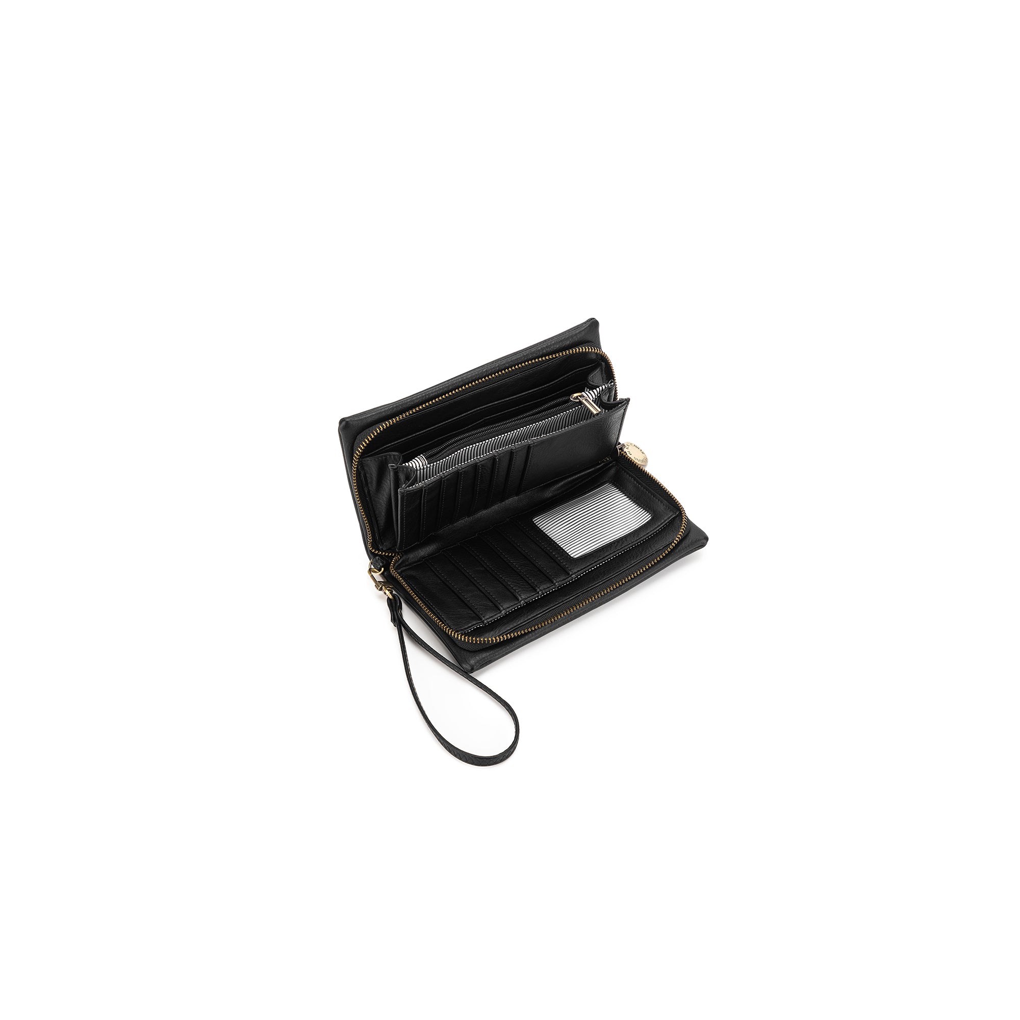 Sky Black Crossbody Phone Wallet