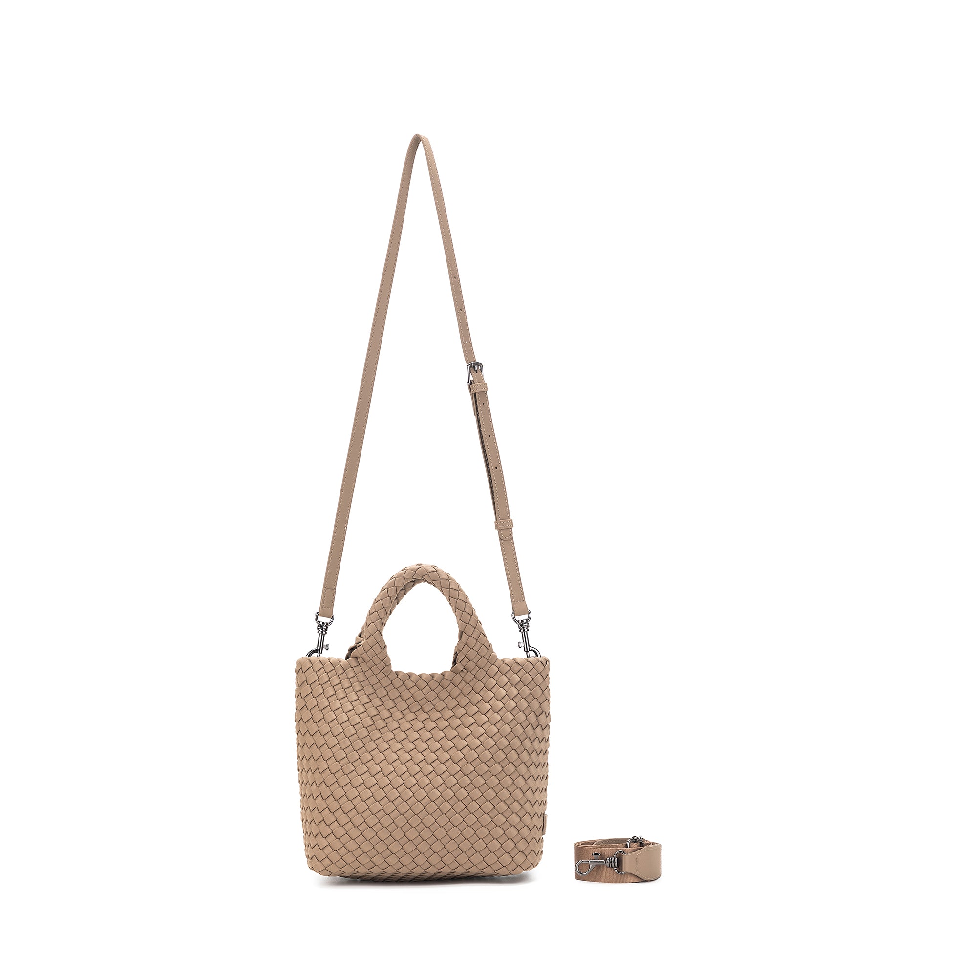 Riviera Taupe 2 Piece Mini Tote Handbag