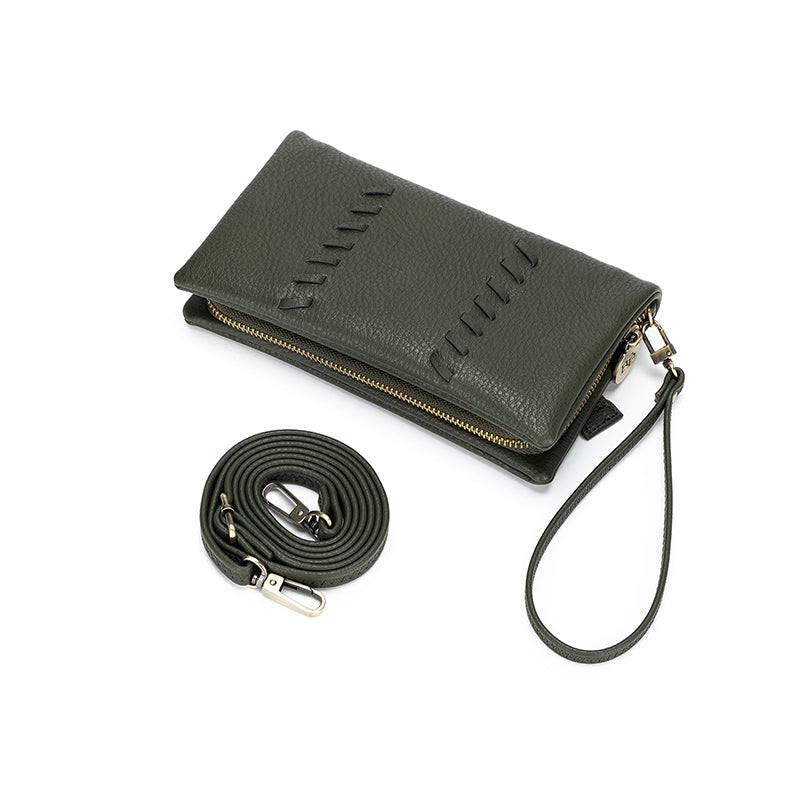 Sky Khaki Crossbody Phone Wallet