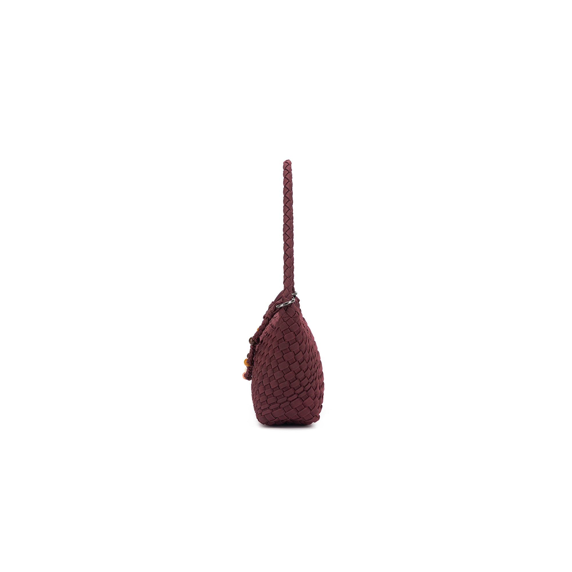 Nolita Burgundy 2 Piece Eastwest Handwoven Suedette Handbag