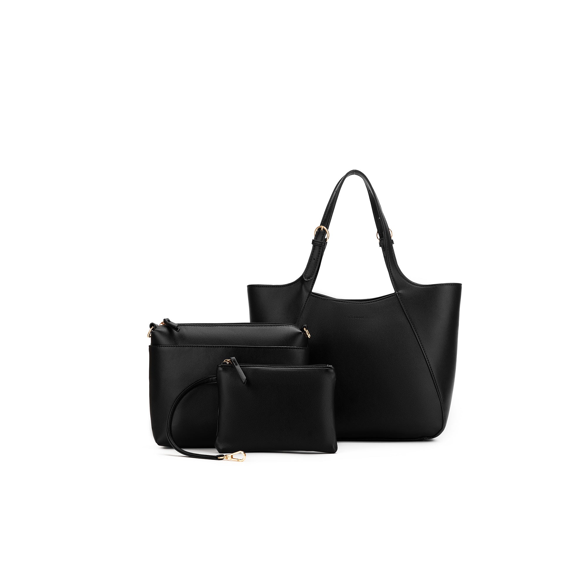 Naomi Black 3 Piece Handbag Tote