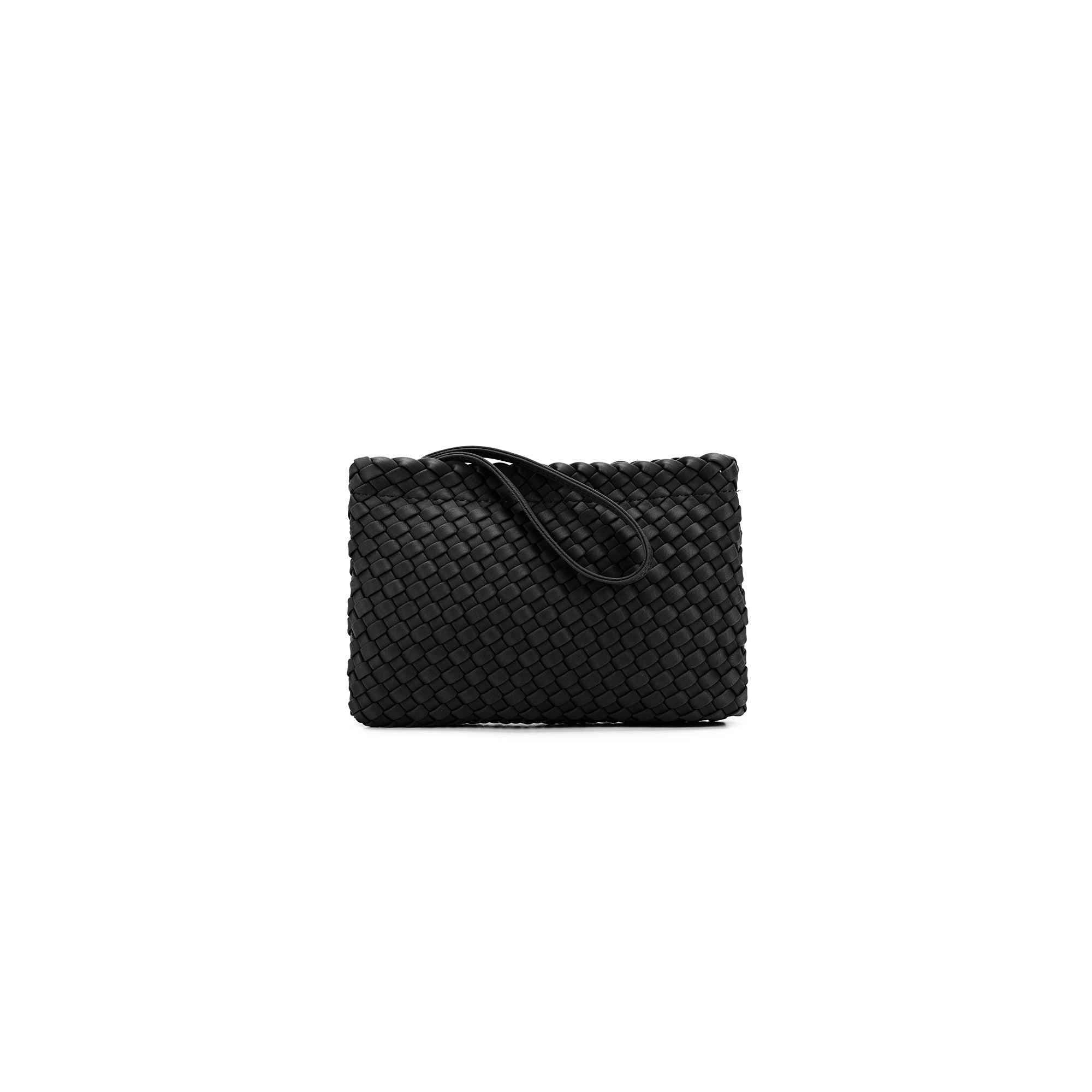 The Hampton Black 2 Piece Handwoven Neoprene Handbag